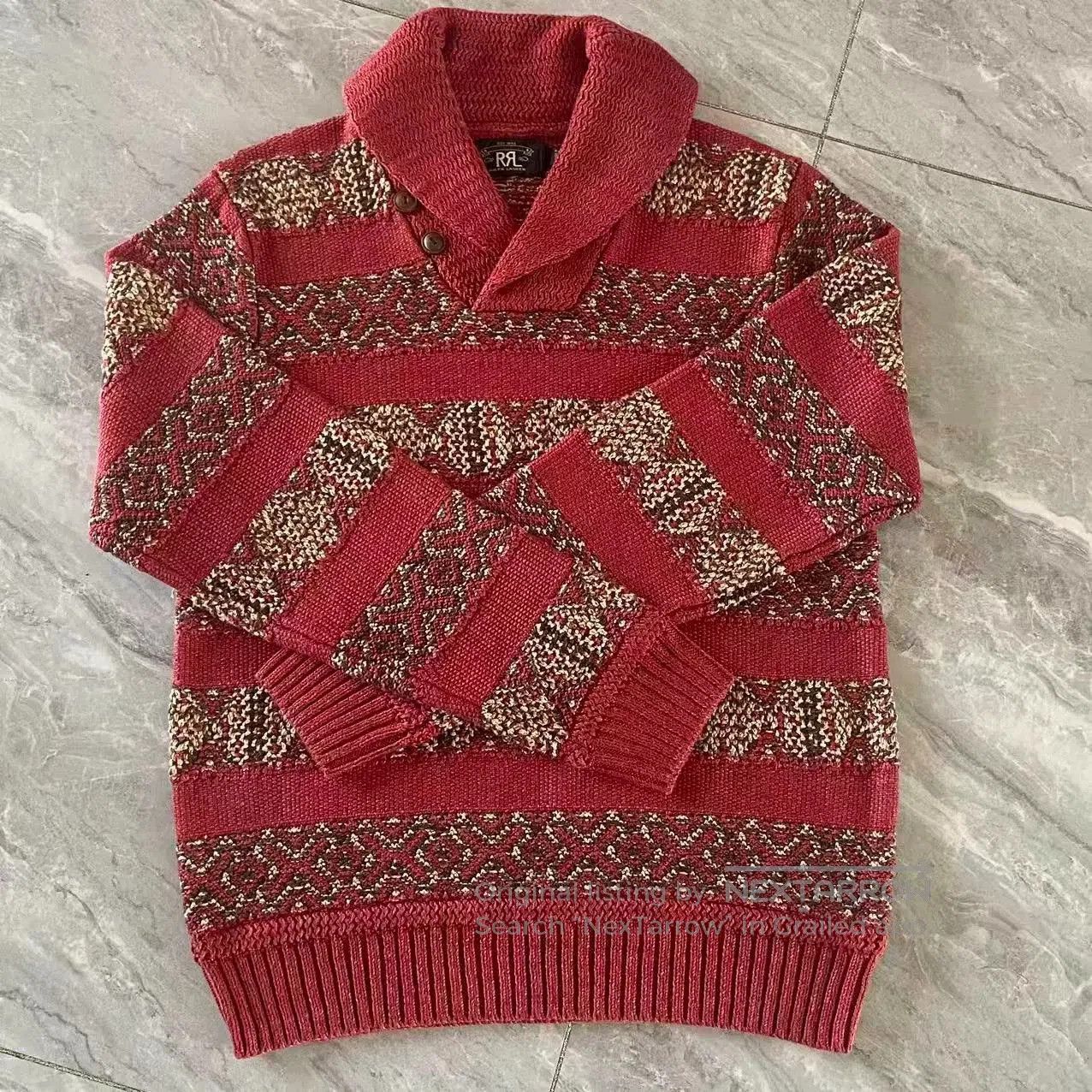 RRL Ralph Lauren RRL Vintage Southwest Wool Blend Shawl Collar Sweater. Size US M / EU 48-50 / 2 - 1 Thumbnail