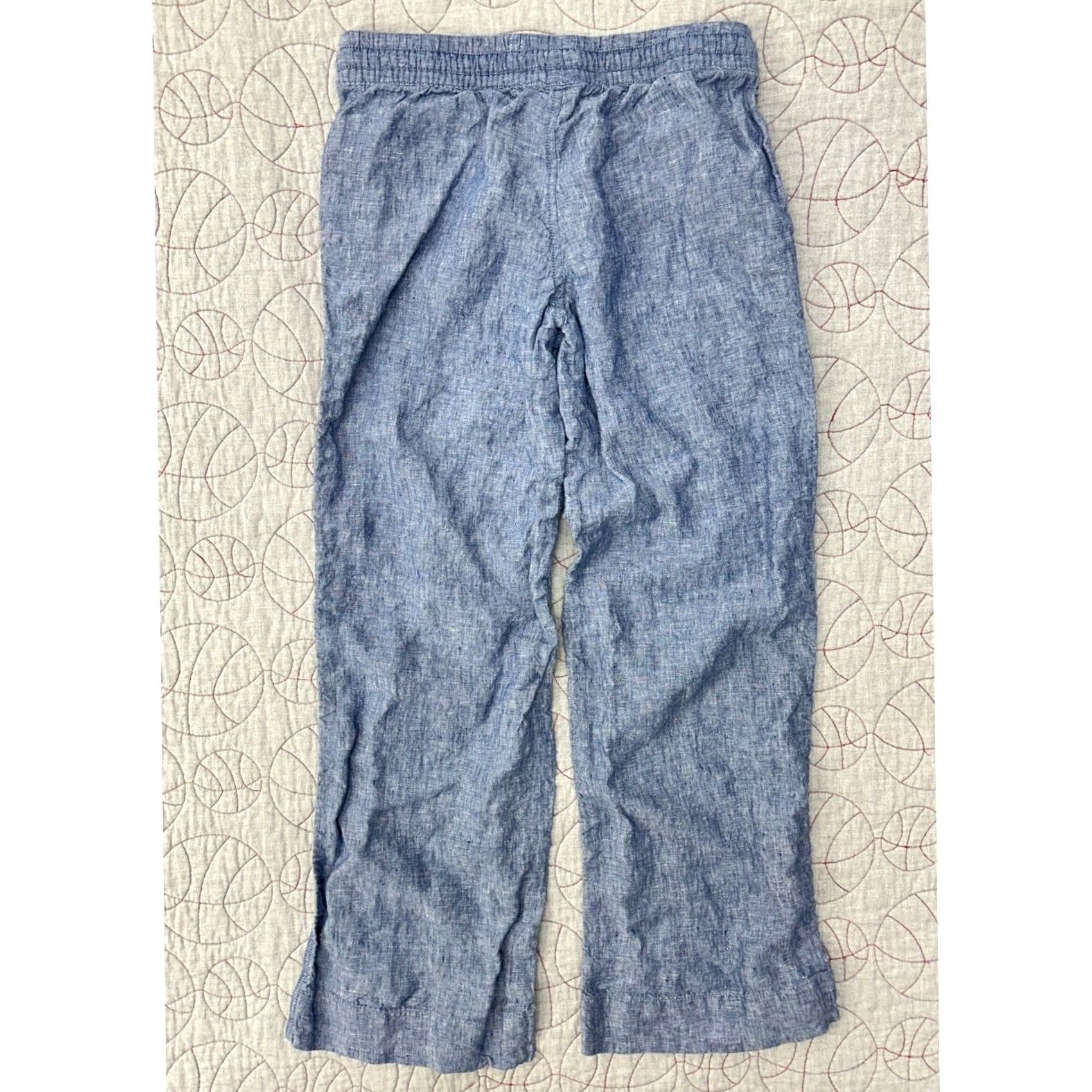 Vintage L.L.Bean Premium Washable Linen Pants Blue Size 2 Women's Bright Mariner Size 26" / US 2 / IT 38 - 4 Thumbnail