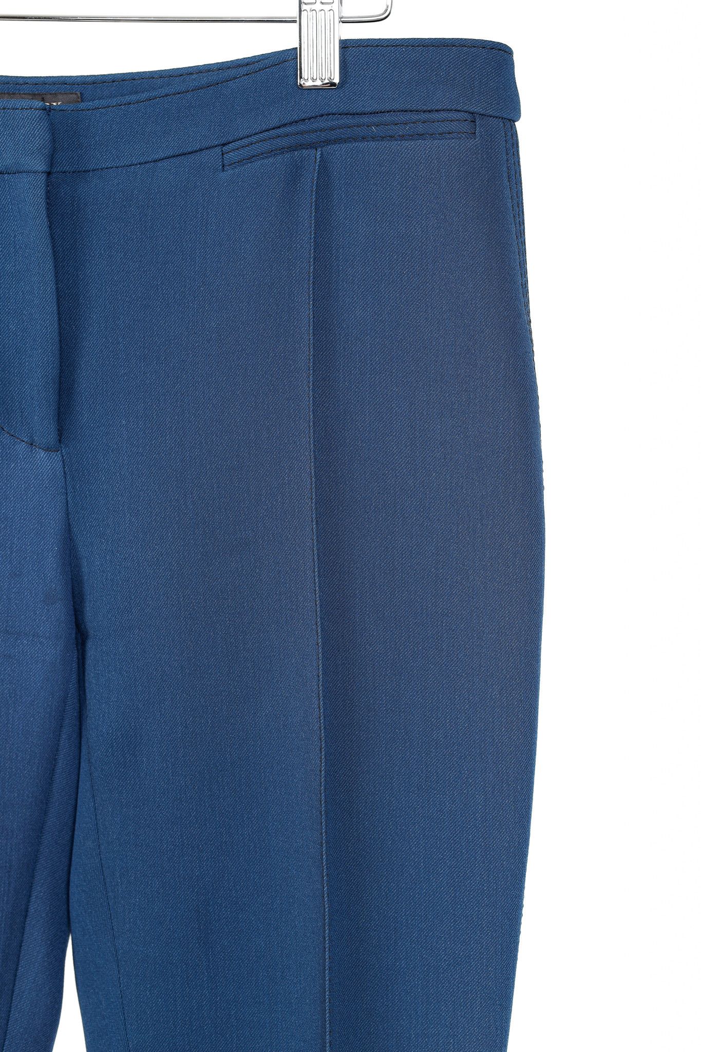Burberry Burberry Blue Wool Silk Suiting Trousers Size 28" / US 6 / IT 42 - 4 Thumbnail