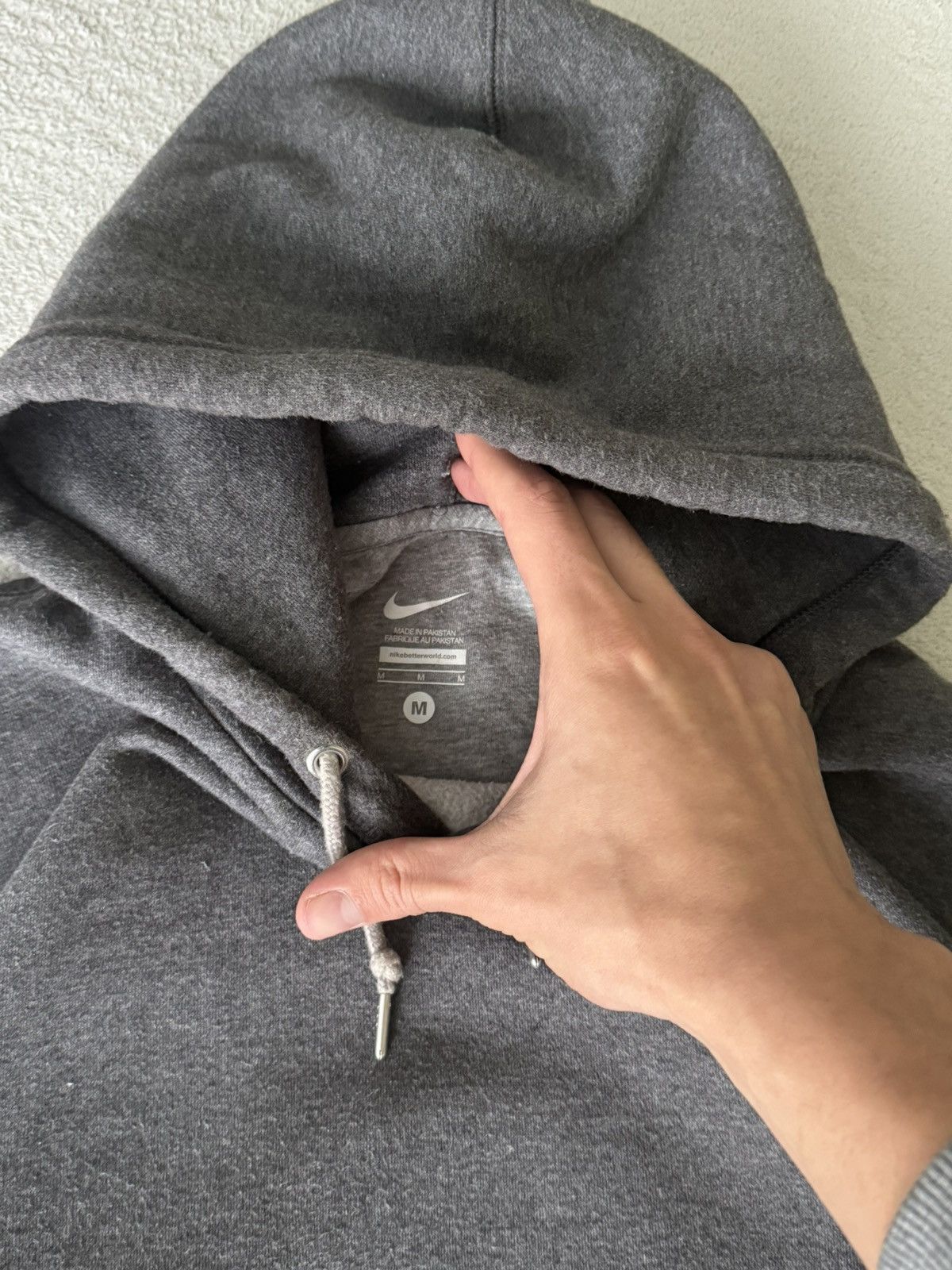 Nike × Vintage Vintage Nike Y2K oversized grey basic sweatshirt Size US M / EU 48-50 / 2 - 9 Thumbnail