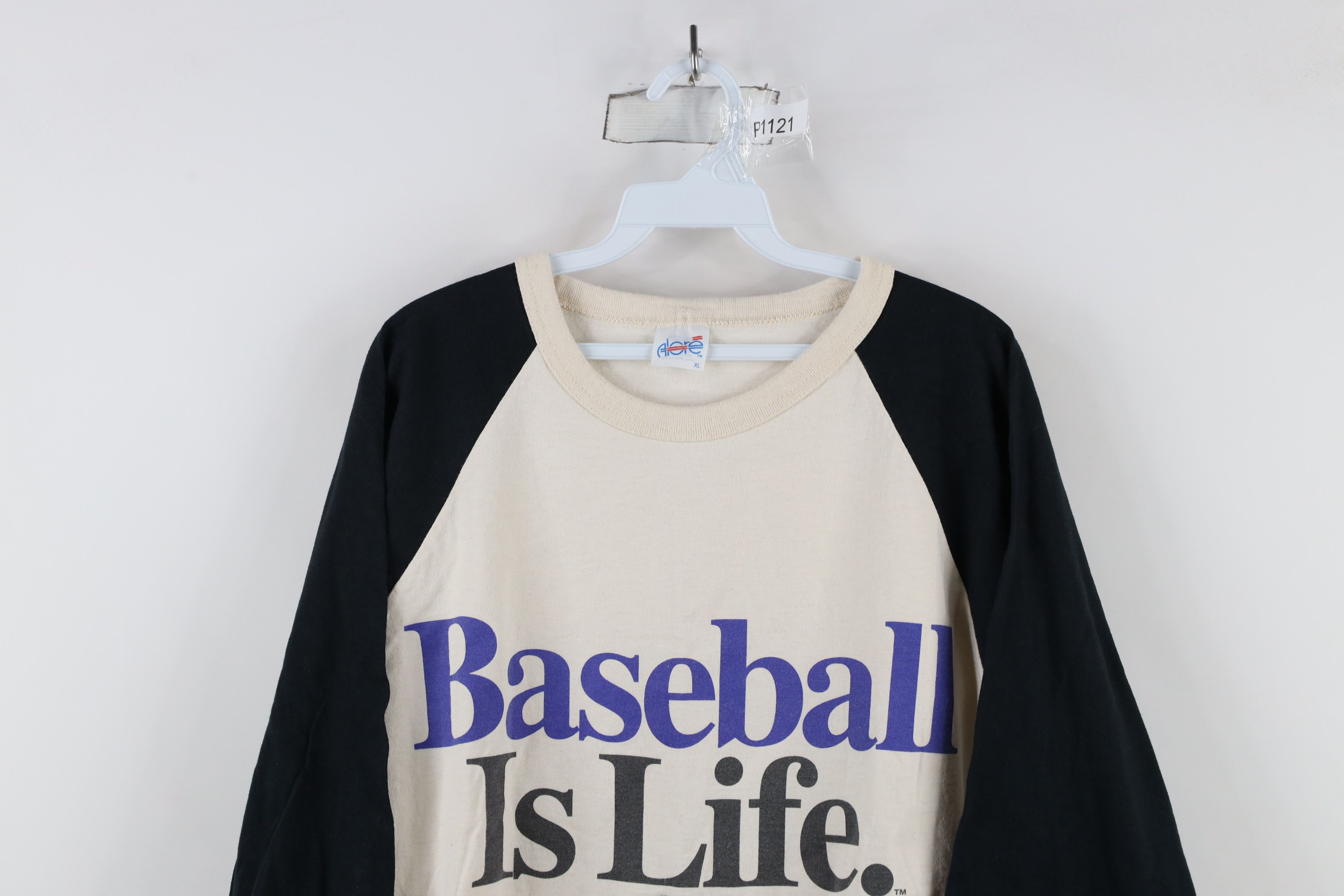 Vintage Vintage 90s Baseball Is Life 3/4 Sleeve Raglan T-Shirt Size US XL / EU 56 / 4 - 2 Thumbnail