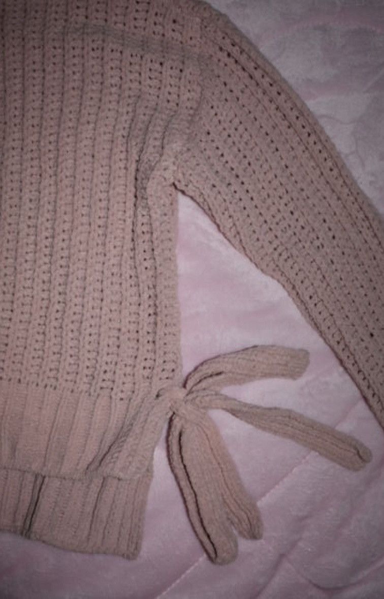 Other Candies Pink Chunky Bow Fall Sweater Winter Cute Small Size S / US 4 / IT 40 - 3 Thumbnail