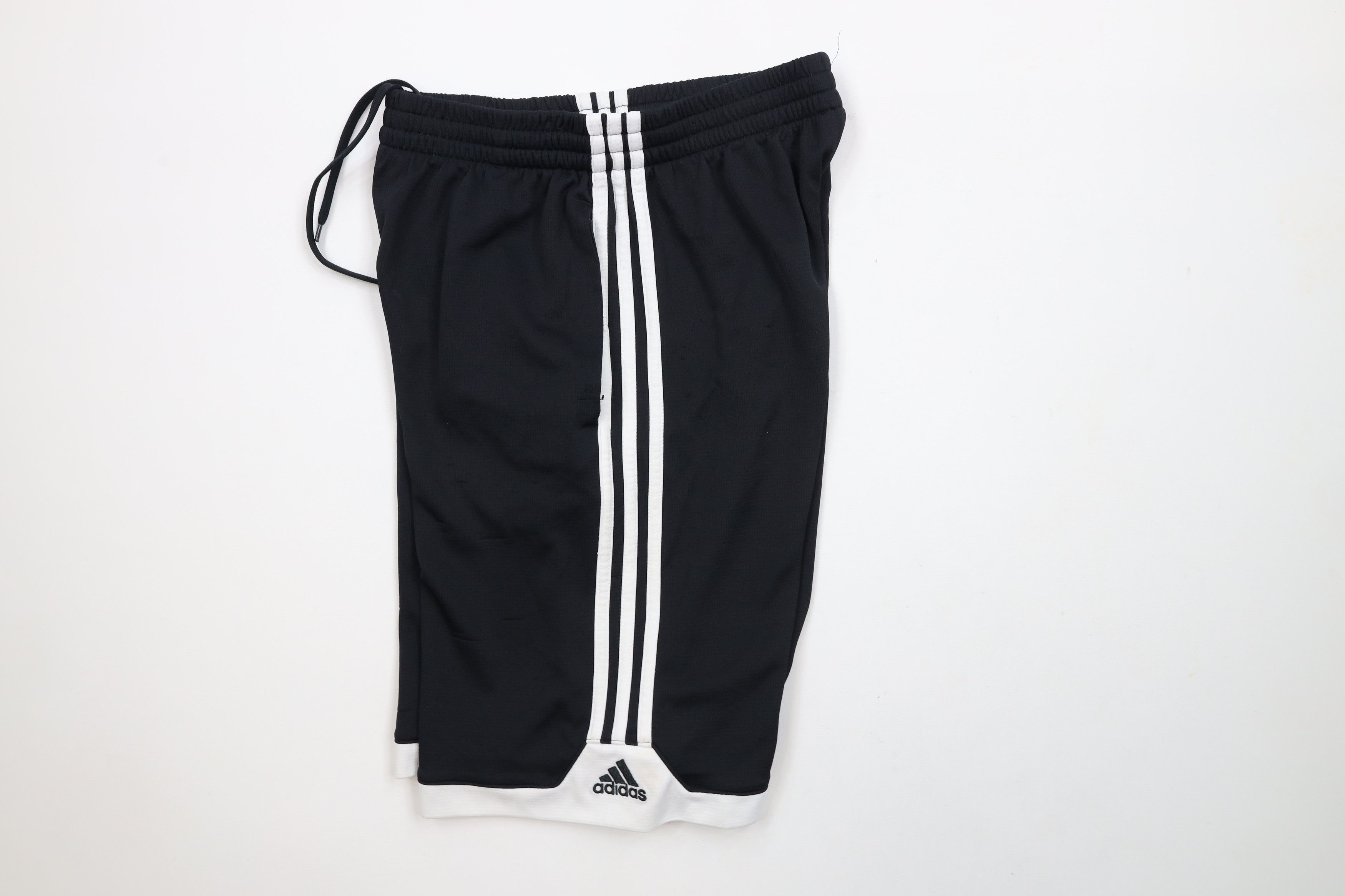 Adidas × Vintage Vintage Adidas Spell Out Running Soccer Shorts Black Size US 30 / EU 46 - 10 Thumbnail