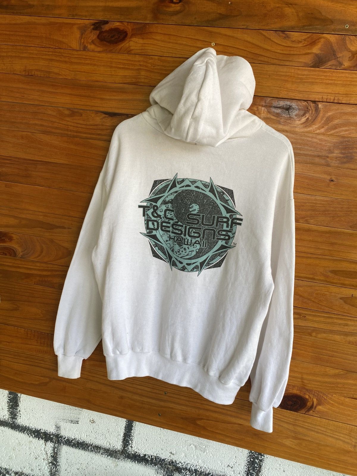 Vintage Vintage T&C Surf Designs Hawaii Hoodie Made in USA - White Size US L / EU 52-54 / 3 - 10 Thumbnail