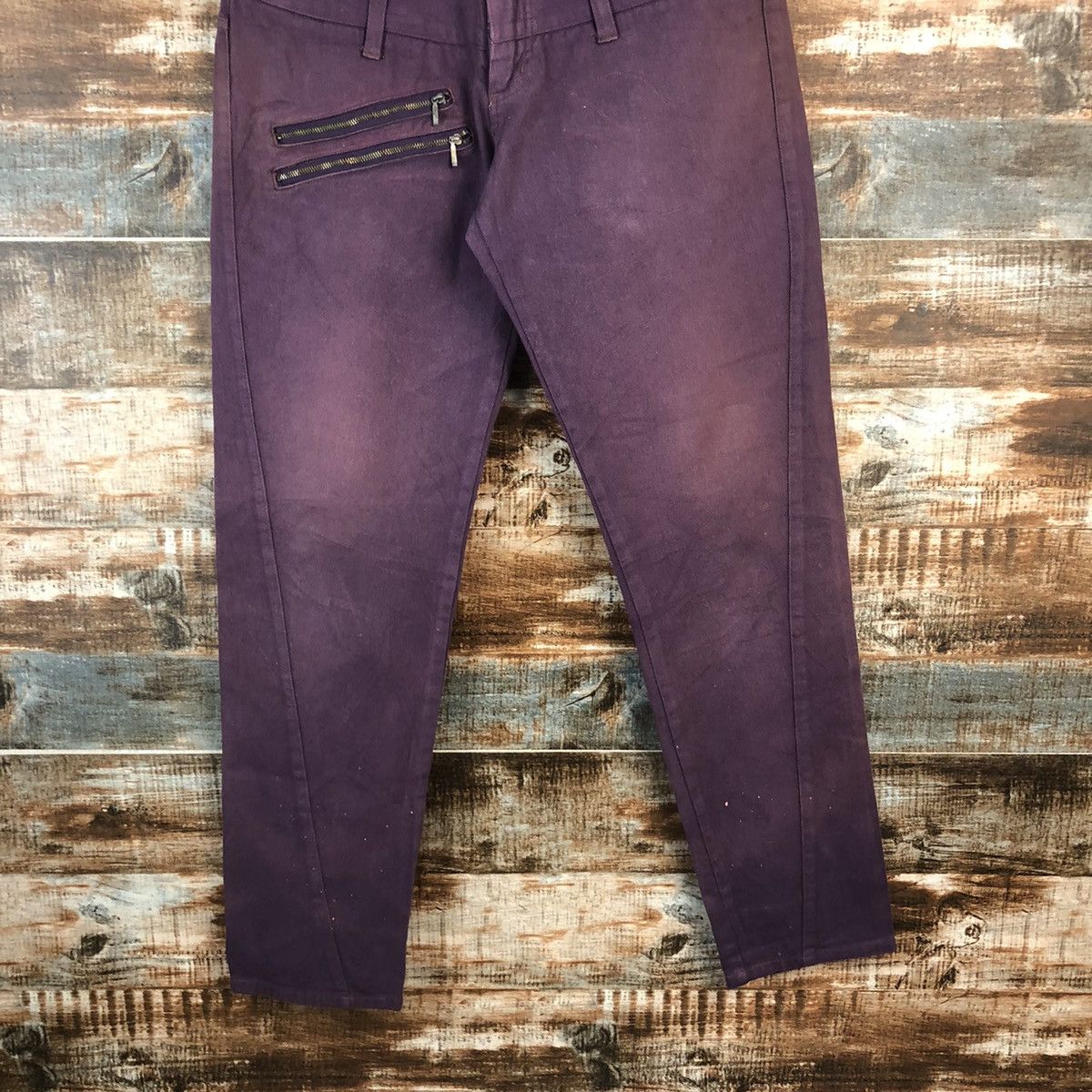 Japanese Brand DL Jungle Strom double waist rapper Purple Cargo Pants #C743 Size US 30 / EU 46 - 3 Thumbnail