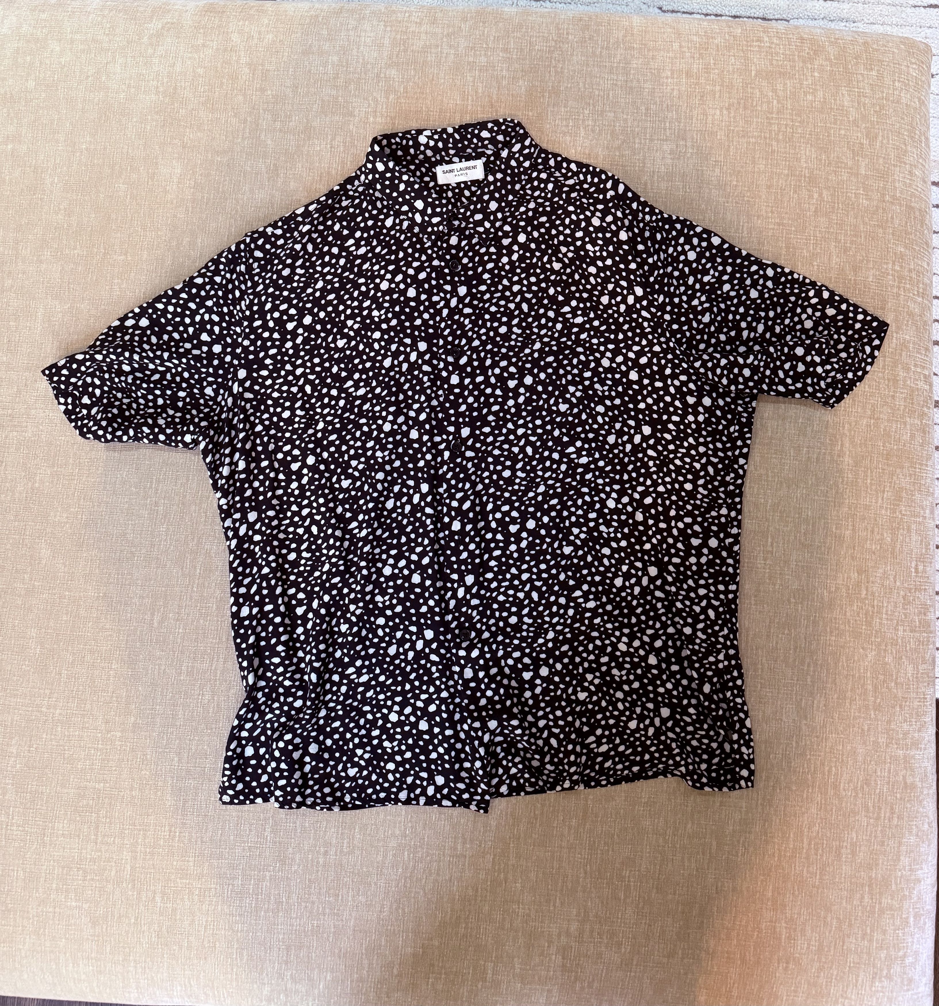 Saint Laurent Paris Saint Laurent Spotted Silk Shirt Size US S / EU 44-46 / 1 - 5 Thumbnail