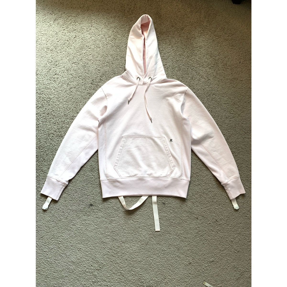 Helmut Lang HELMUT LANG RARE LIGHT PINK BONDAGE HOODIE Size US M / EU 48-50 / 2 - 7 Thumbnail