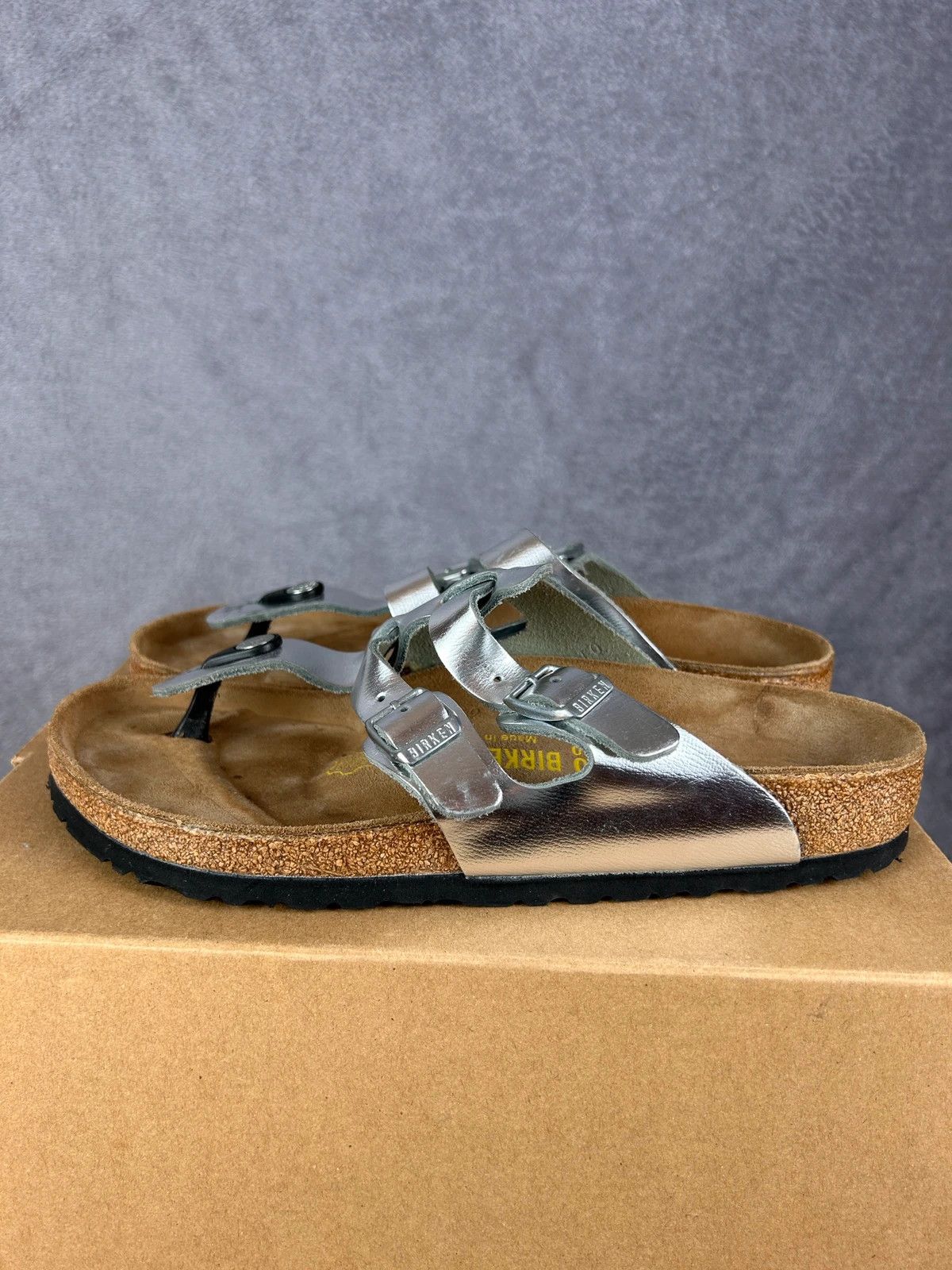 Birkenstock Birkenstock made in germany Mules brown silver Size US 9.5 / IT 39.5 - 2 Thumbnail