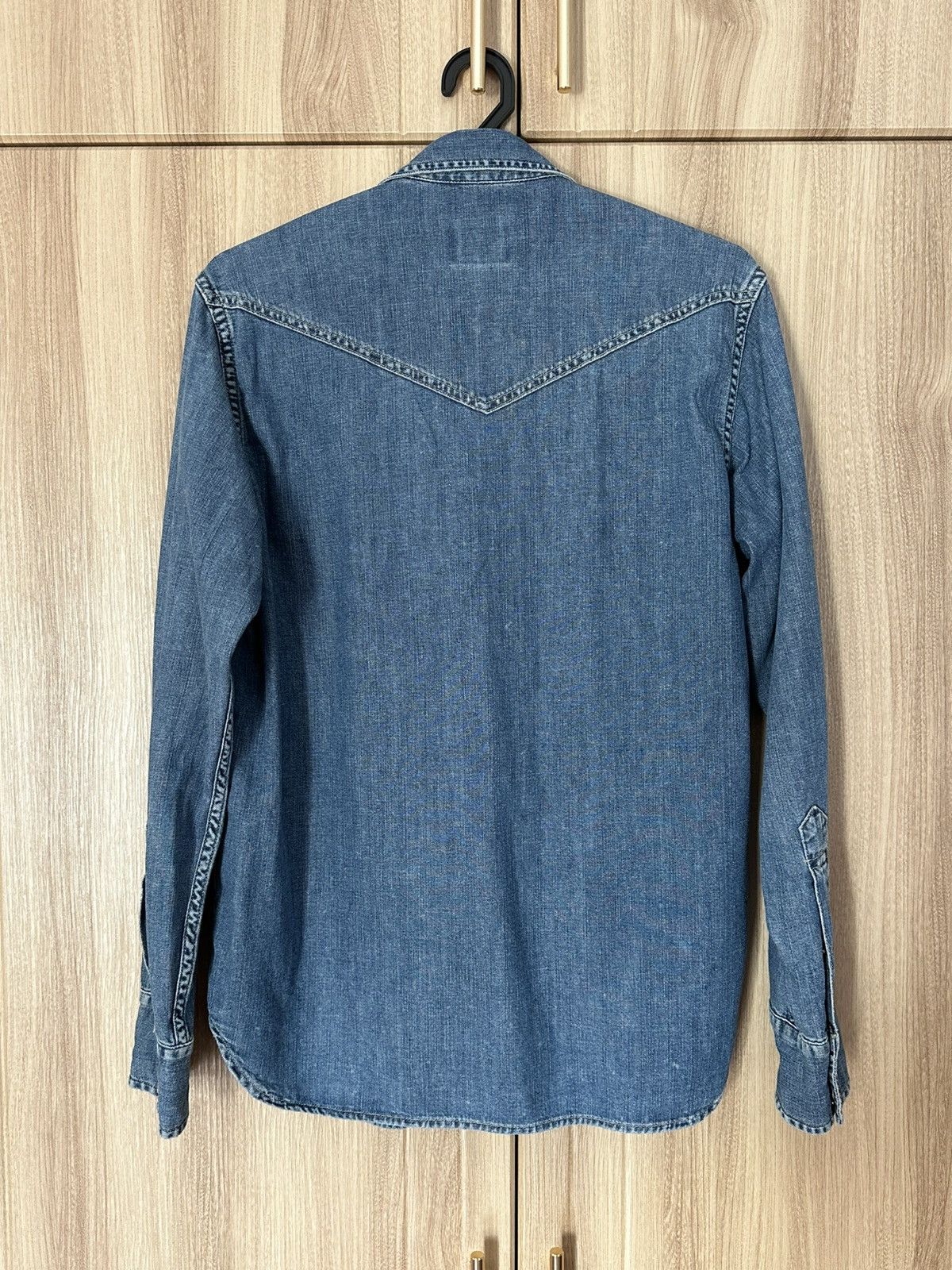 Levi's Vintage Clothing Levis LVC Shorthorn Western Denim Shirt Size US S / EU 44-46 / 1 - 7 Thumbnail