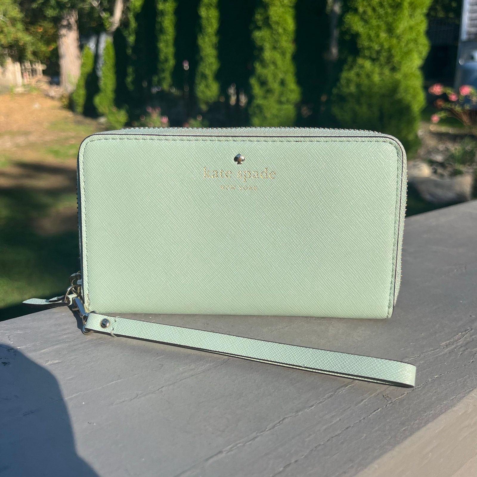Kate Spade KATE SPADE Wristlet Wallet, Mint Green Size ONE SIZE - 7 Thumbnail