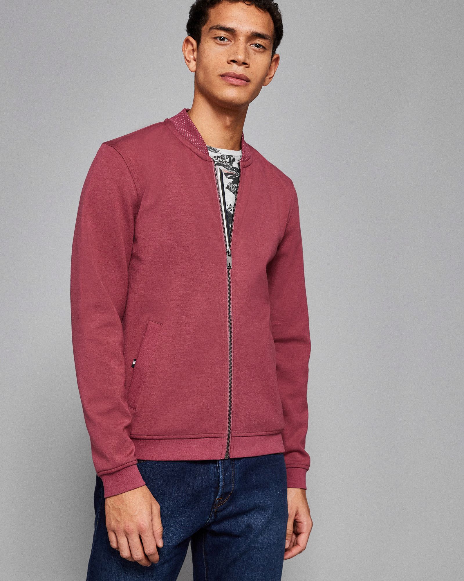 Ted Baker Ted Baker Pink Wolf Bonded Jersey Bomber Size US S / EU 44-46 / 1 - 1 Thumbnail