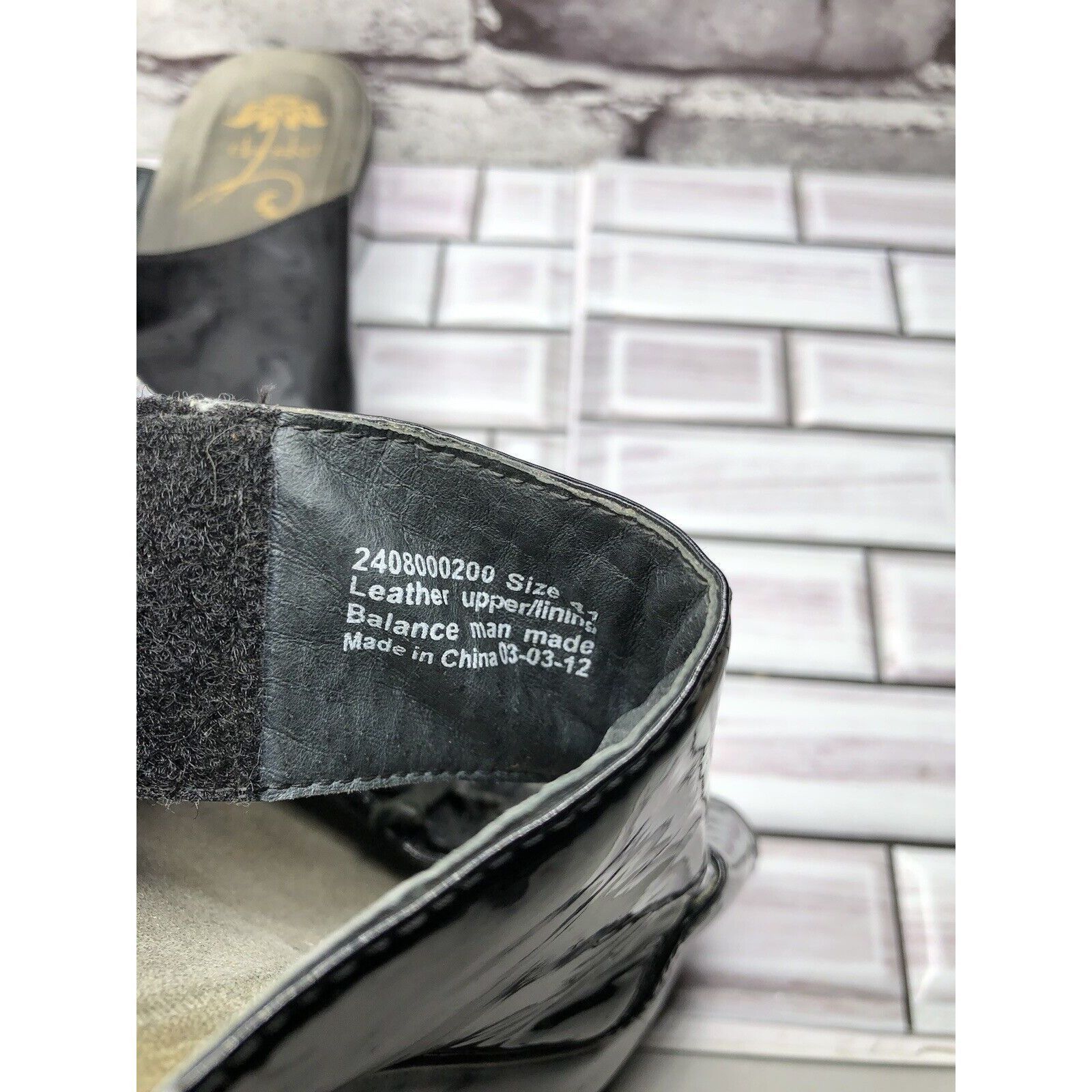 Other Dansko Black Patent Leather Flower Wedge Slip On Slides Sand Size US 10.5 / IT 40.5 - 14 Thumbnail