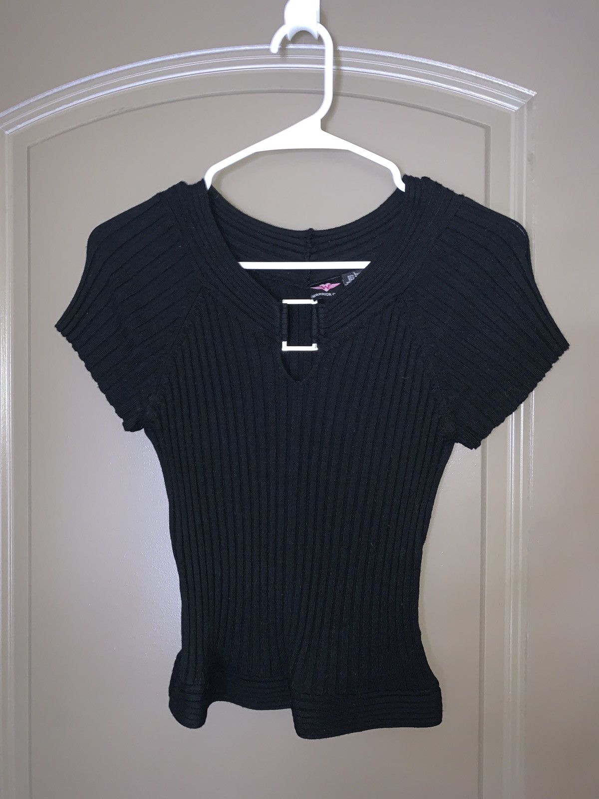 Vintage Black buckle top Size S / US 4 / IT 40 - 1 Thumbnail