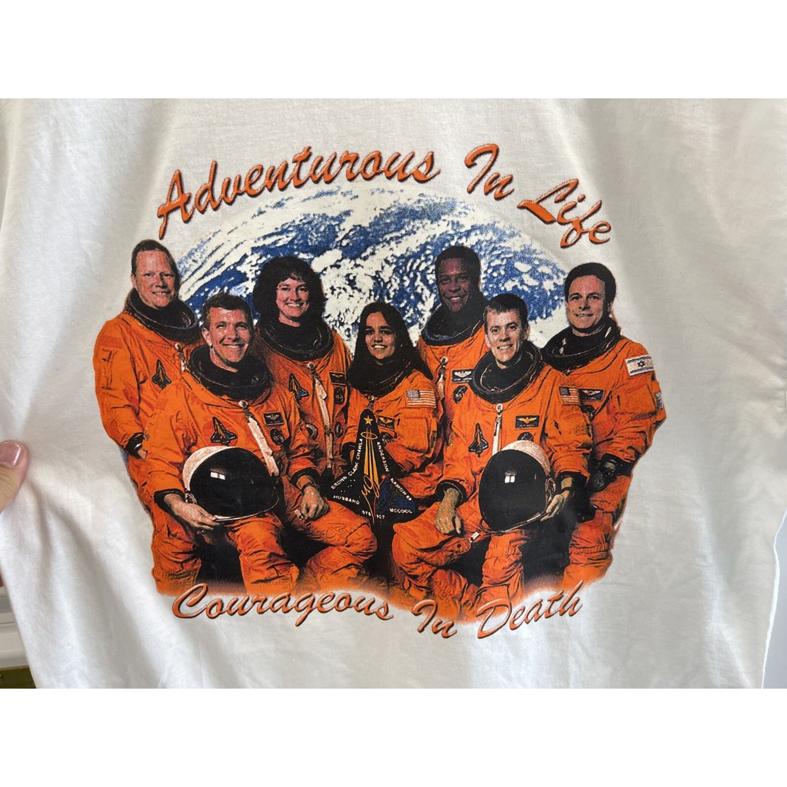 Other VTG 90S Challenger NASA Crew “Adventurous In Life Courageous Size US M / EU 48-50 / 2 - 4 Thumbnail