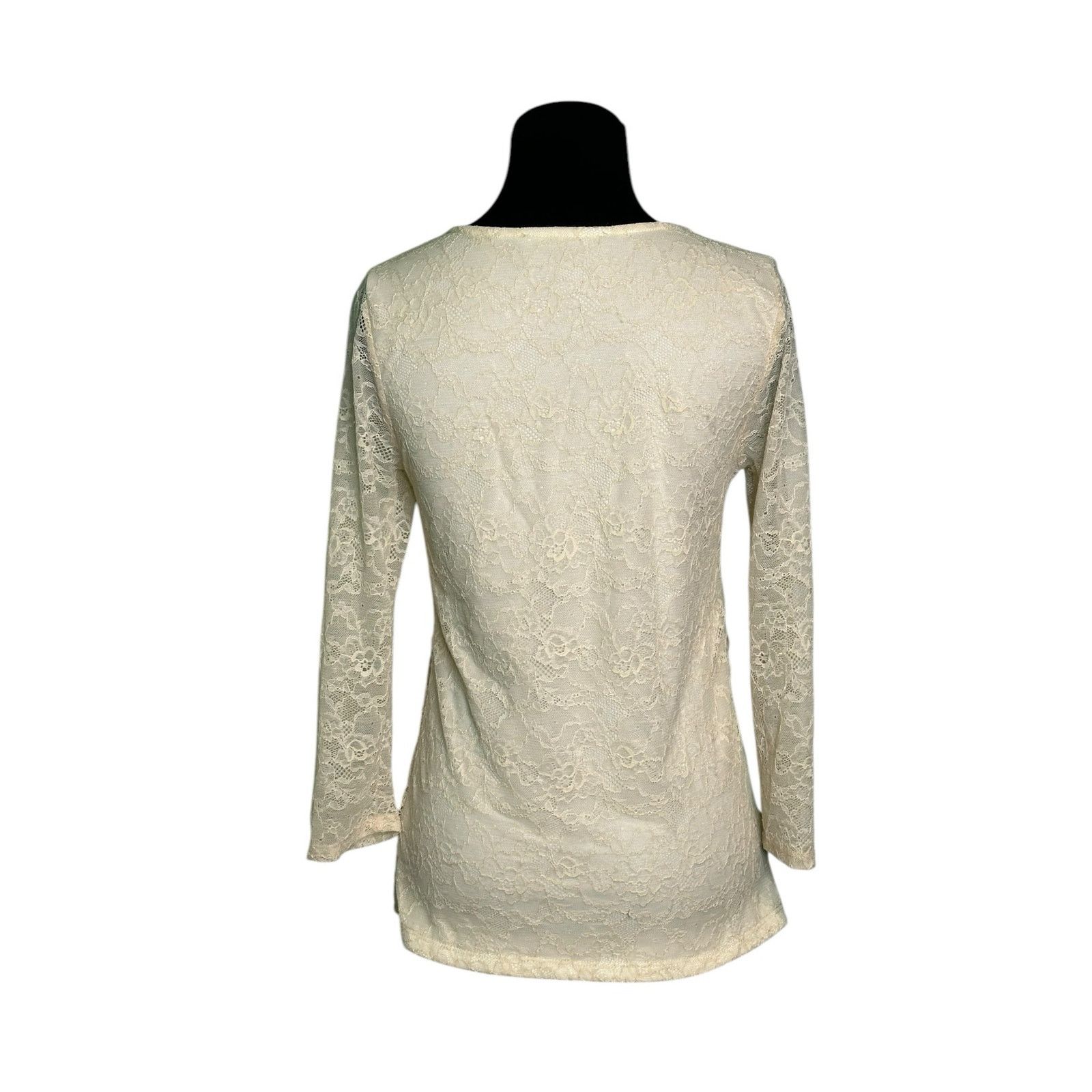 Anthropologie Sunday in Brooklyn cream lace 3/4 sleeves blouse size XS Size XS / US 0-2 / IT 36-38 - 2 Thumbnail