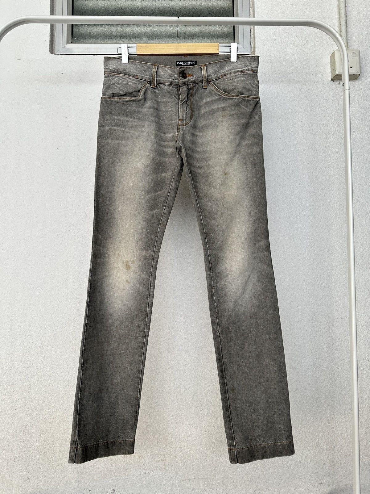 Dolce & Gabbana 00’s VTG Dolce & Gabbana 14 Gold distressed grey dirty jeans Size US 32 / EU 48 - 10 Thumbnail