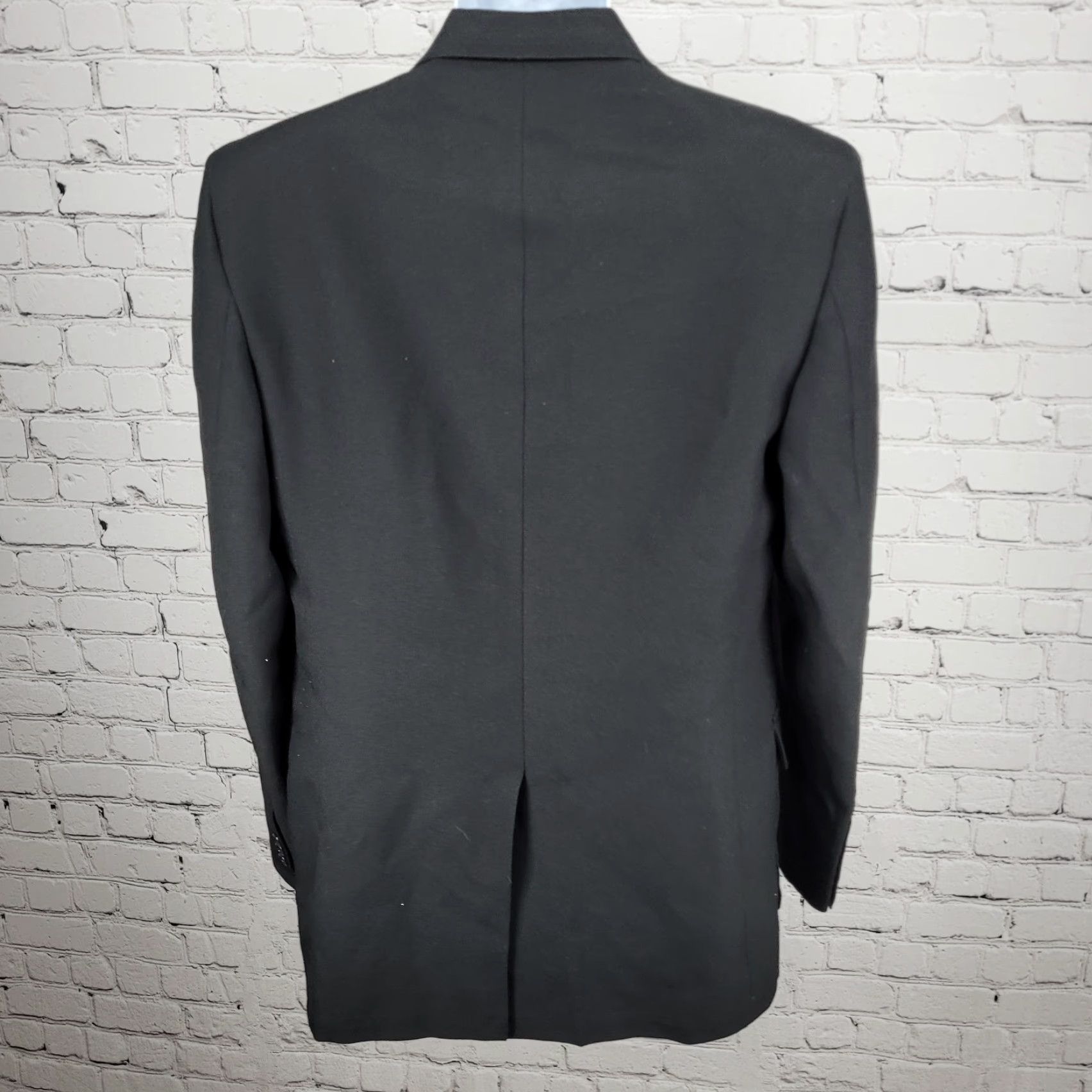 Vintage VINTAGE Towncraft Black Blazer Sport Coat USA 40 2 Button Single Vented Notch Washable Size 40R - 2 Thumbnail