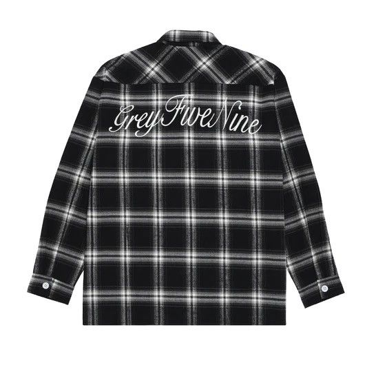 image of Fuck The Population x G59 Records G59 Shadow Plaid Zip-Up Flannel in Black, Men's (Size XL)