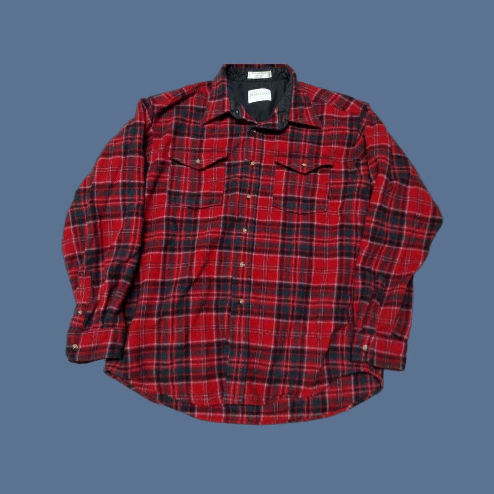 Pendleton VINTAGE Pendleton Outdoor Shirt L Red Plaid Wool Wool Shirt Mens Long Sleeve Button-Up Vintage: No Size US L / EU 52-54 / 3 - 1 Thumbnail