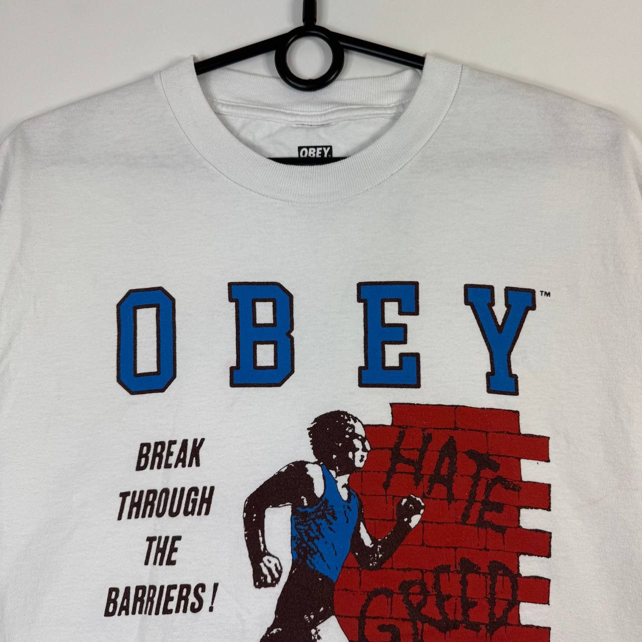 Obey Obey Graphic T-Shirt White Mens Size M Size US M / EU 48-50 / 2 - 2 Thumbnail
