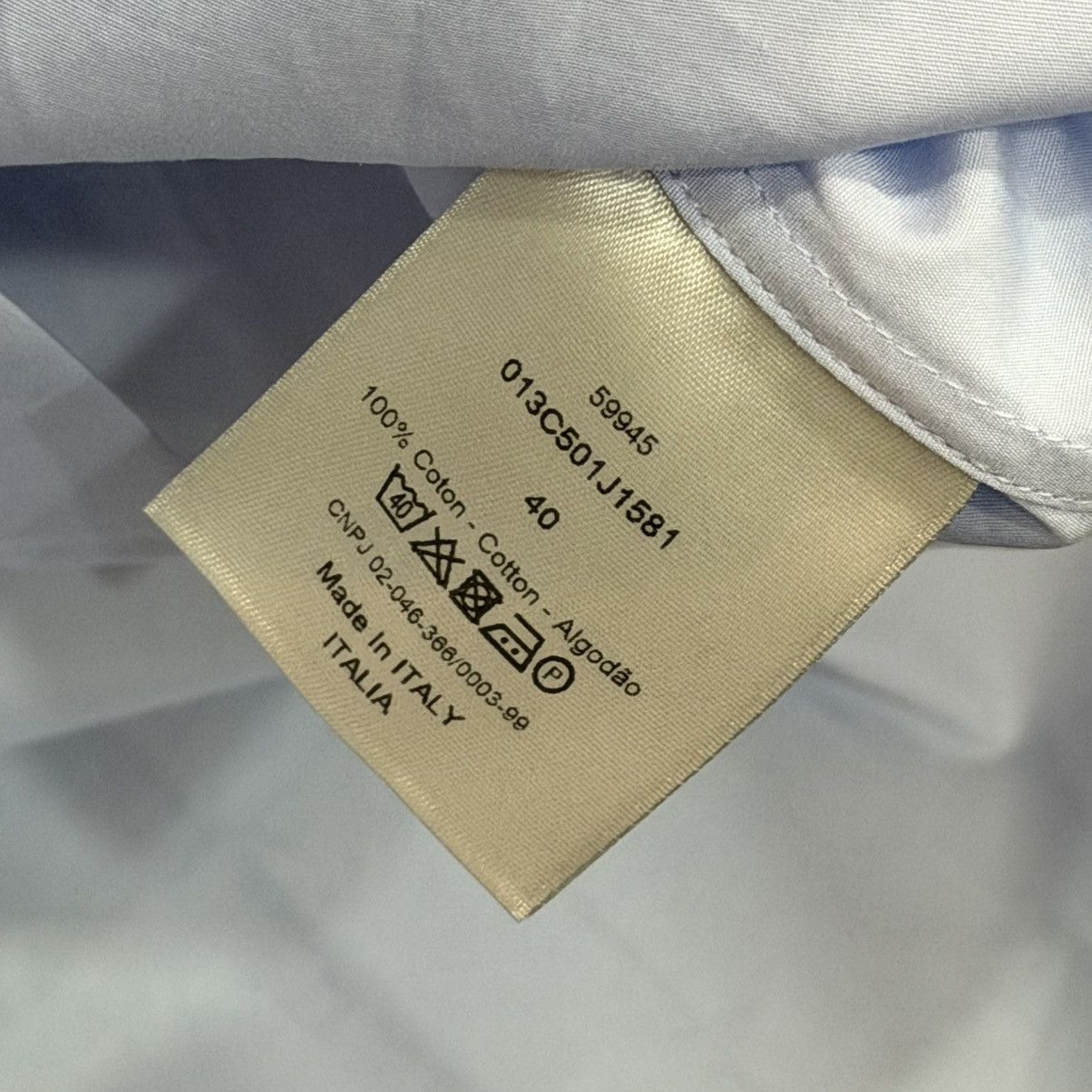 Dior × Jordan Brand Air Dior Jordan Wing Basketball Blue Logo LS Button Up SZ 40 Size 40R - 6 Thumbnail