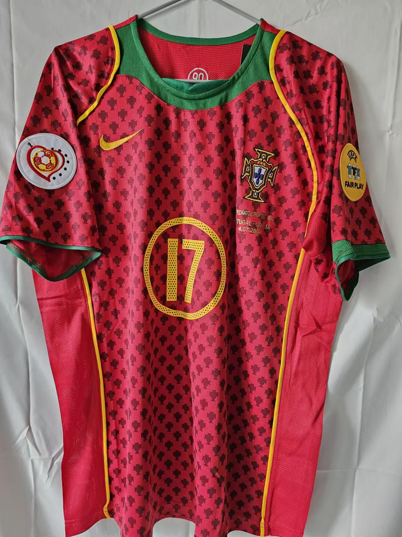 Other 2004 Portugal #17 C Ronaldo Jersey Home Size US XXL / EU 58 / 5 - 2 Thumbnail