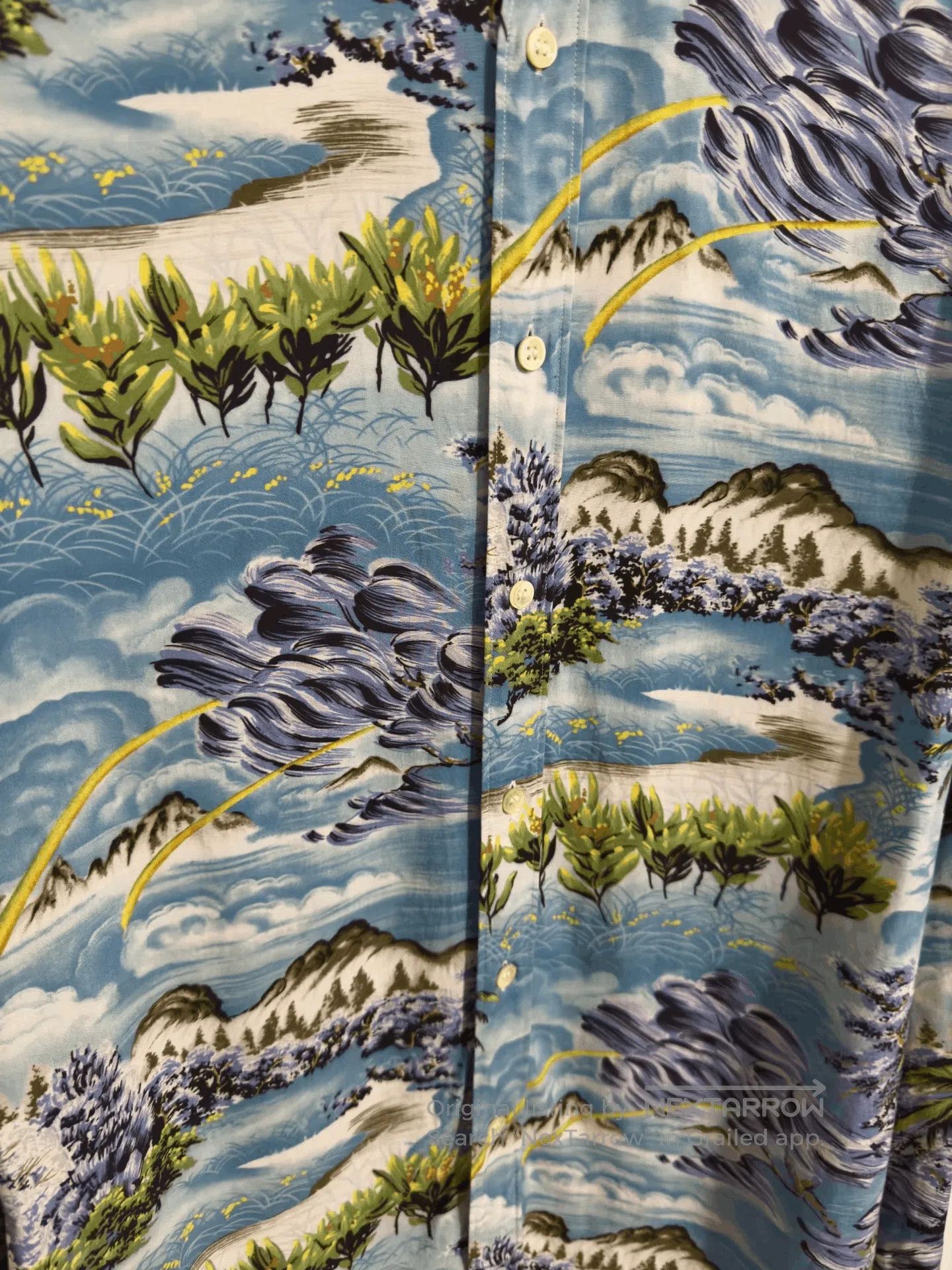 Hedi Slimane Saint Laurent 16SS Palm Wave Print Shirt. Size US M / EU 48-50 / 2 - 3 Thumbnail