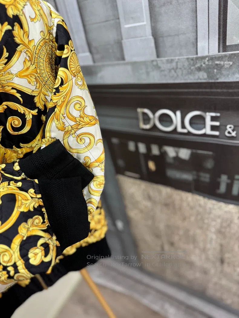 Versace Versace Black gold baroque men's cotton jacket jacket Size US M / EU 48-50 / 2 - 5 Thumbnail