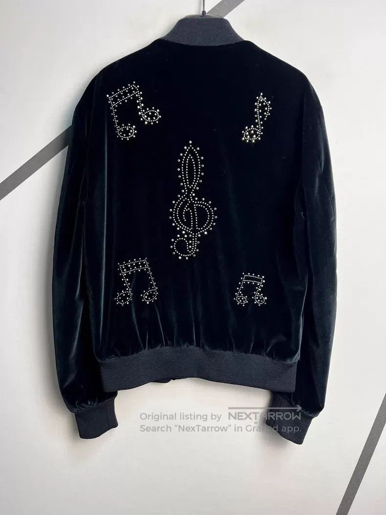 Saint Laurent Paris Black Chain and Studs Velvet Jacket