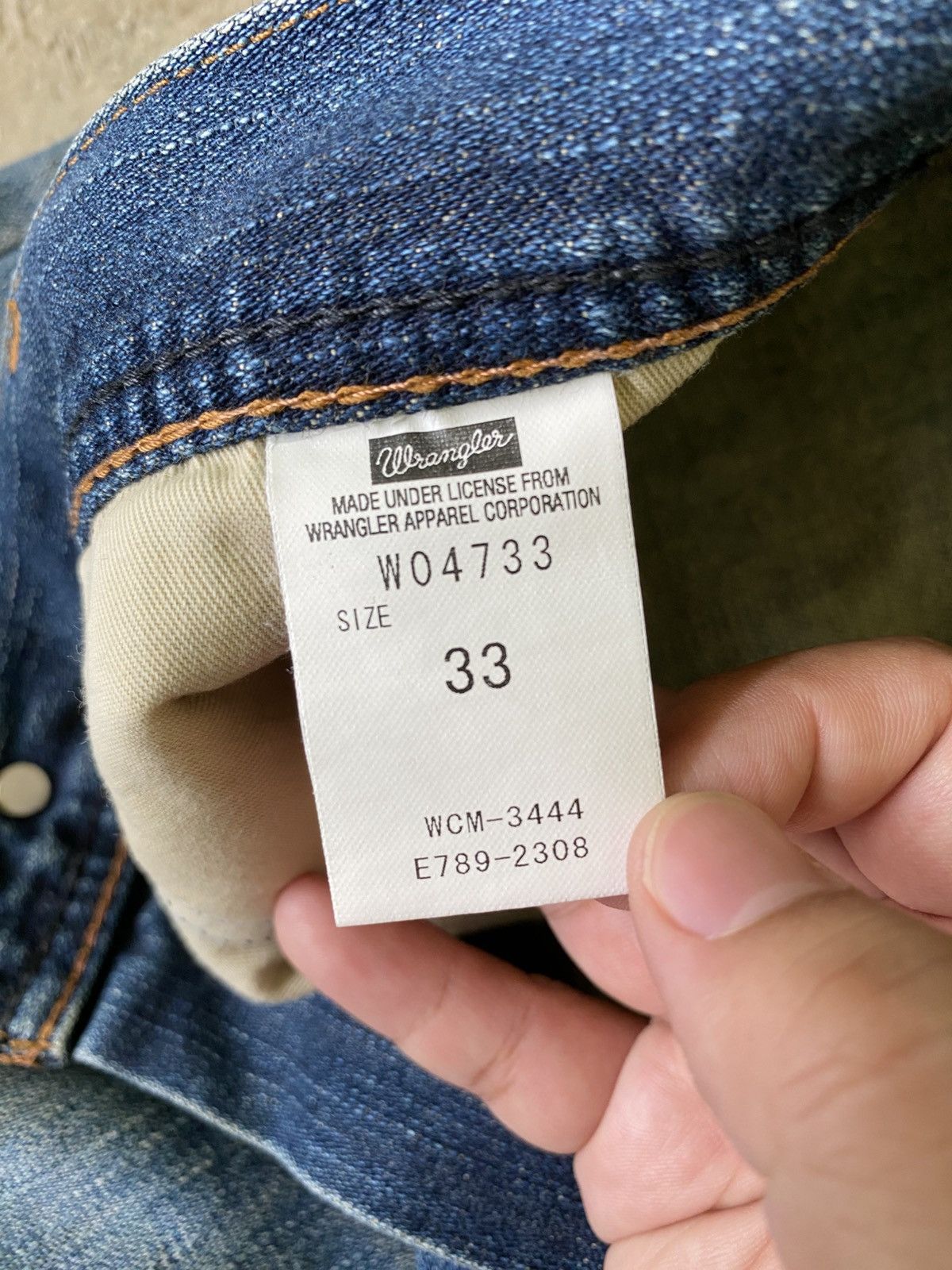 Wrangler Vintage Wrangler Distressed Fade Denim Size US 33 - 7 Thumbnail