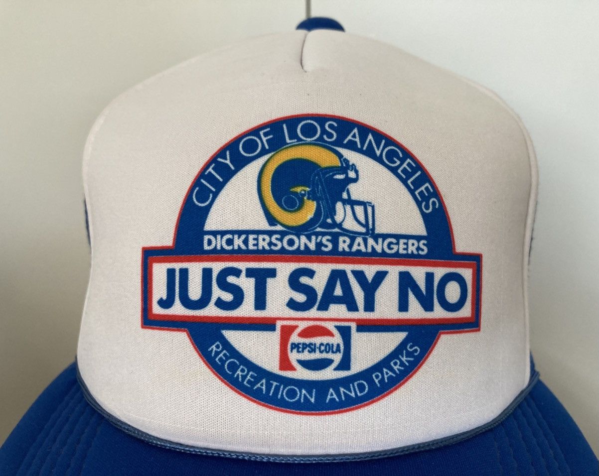 NFL LOS ANGELES RAMS JUST SAY NO DICKERSON RANGERS PEPSI HAT CAP Size ONE SIZE - 4 Thumbnail