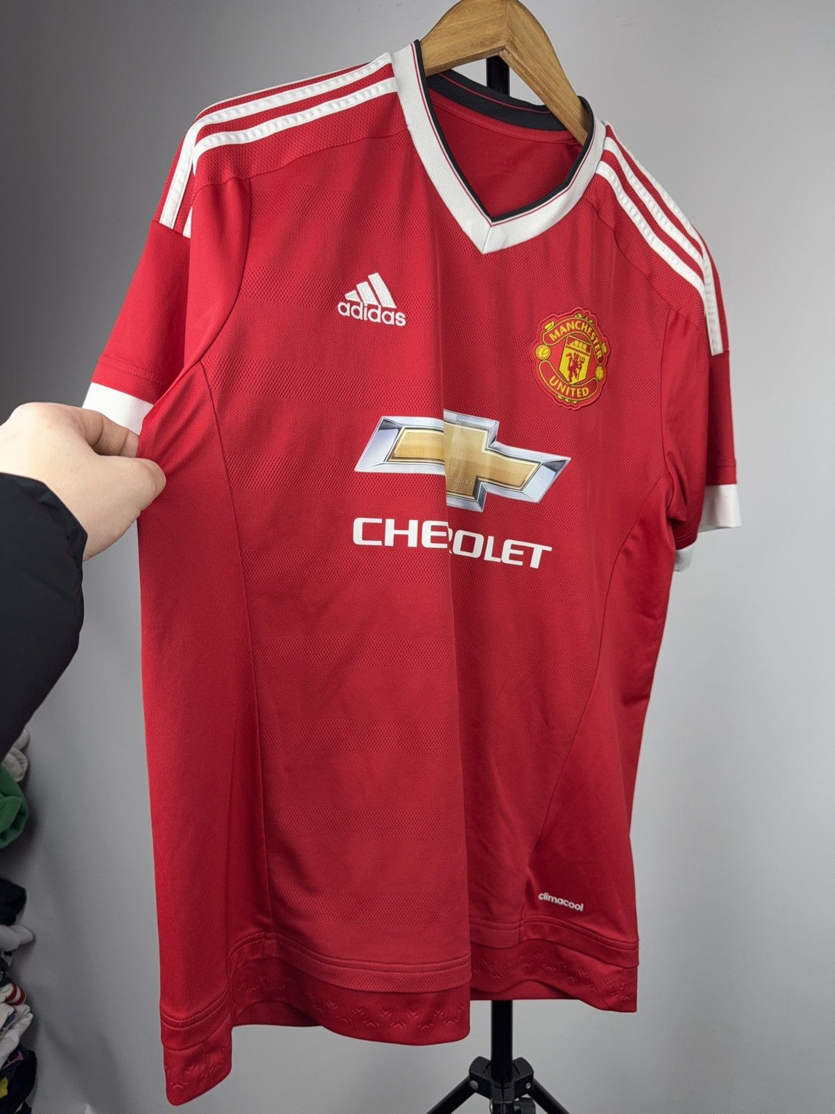 Adidas 2015 Manchester United Adidas Home Jersey ClimaCool Size US M / EU 48-50 / 2 - 7 Thumbnail