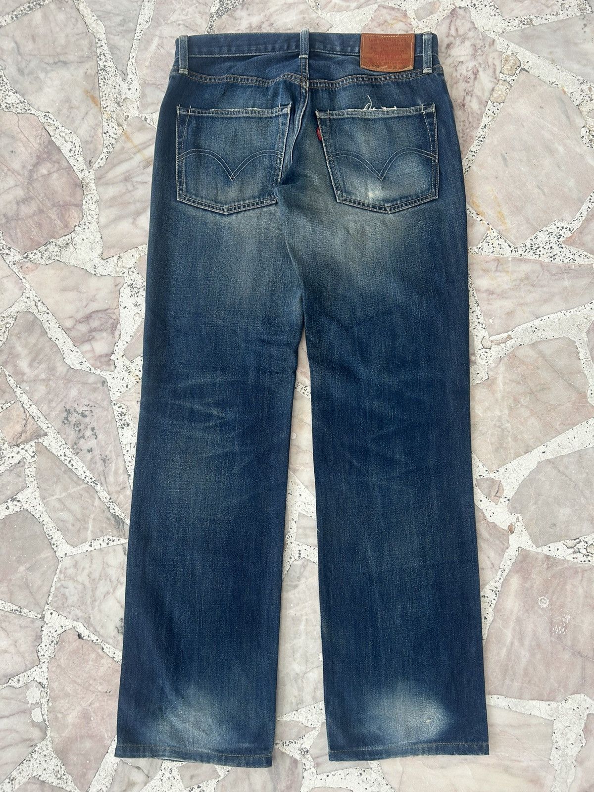 Levi's Levis Japan Ripped Vintage 502 Selvedge Redtab Denim Size US 30 / EU 46 - 3 Thumbnail