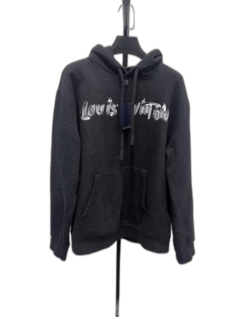Louis Vuitton Louis Vuitton Gray Loose Long Sleeve Hoodie Size US L / EU 52-54 / 3 - 1 Thumbnail