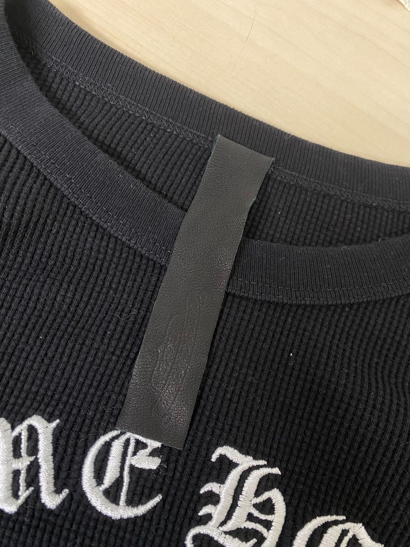 Chrome Hearts Chrome Hearts Sanskrit Embroidered Black Waffle Longsleeve Size US M / EU 48-50 / 2 - 6 Thumbnail