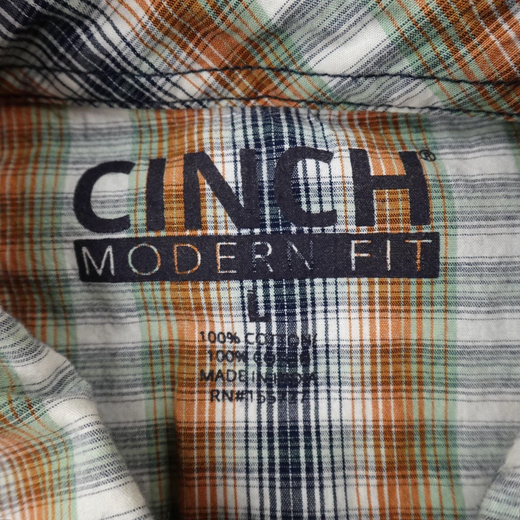 Vintage Cinch Shirt Mens Large Plaid Sawtooth Western Pearl Snap Up Cowboy Rodeo Ranch Size US L / EU 52-54 / 3 - 5 Thumbnail