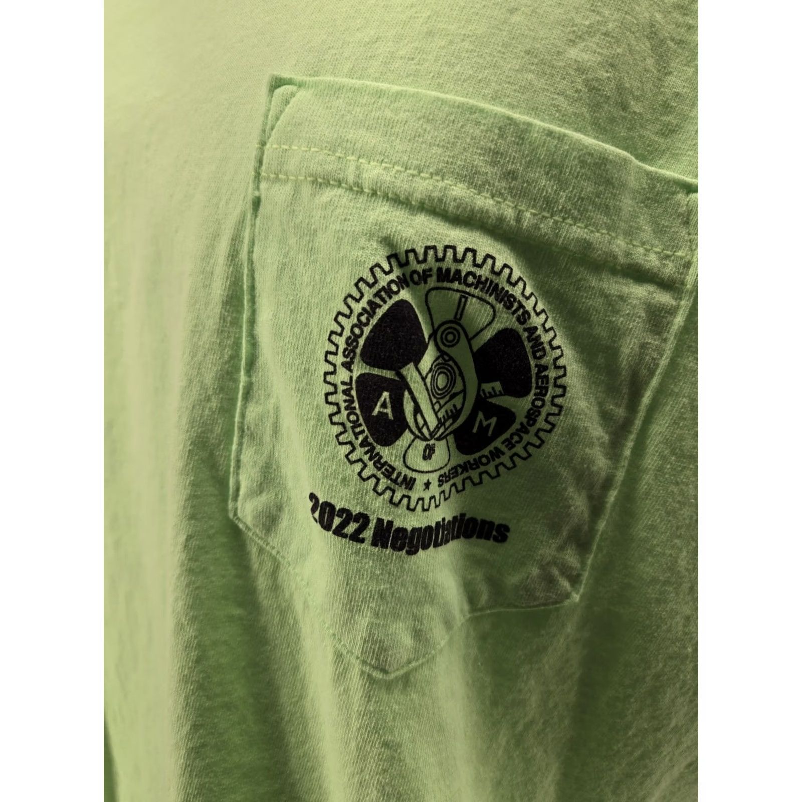 Gildan VINTAGE Gildan Heavy Cotton T-Shirt International Association of Machinists and Aerospace Workers 2022 XL Green Unisex Adults Crew Neck Short Sleeve】 Size US XL / EU 56 / 4 - 6 Thumbnail
