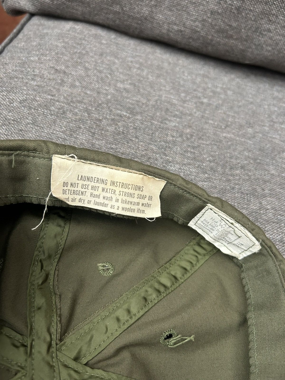 Vintage Vintage OG 106 US Army Olive Green Hot Weather Cap Sz 7 1/4 Size ONE SIZE - 5 Thumbnail