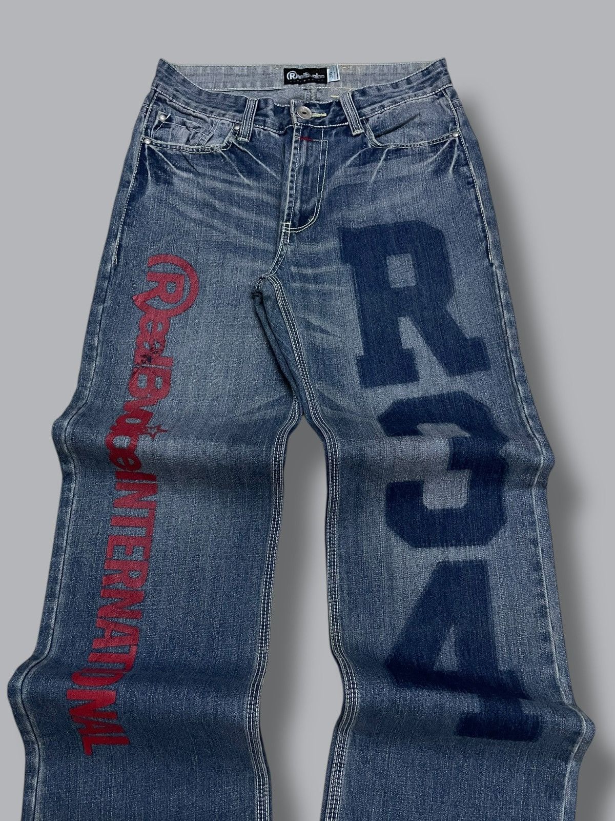 Japanese Brand Vintage 1990s Designer Iconic Real Bvoice Daicock R34 Denim Size US 30 / EU 46 - 5 Thumbnail