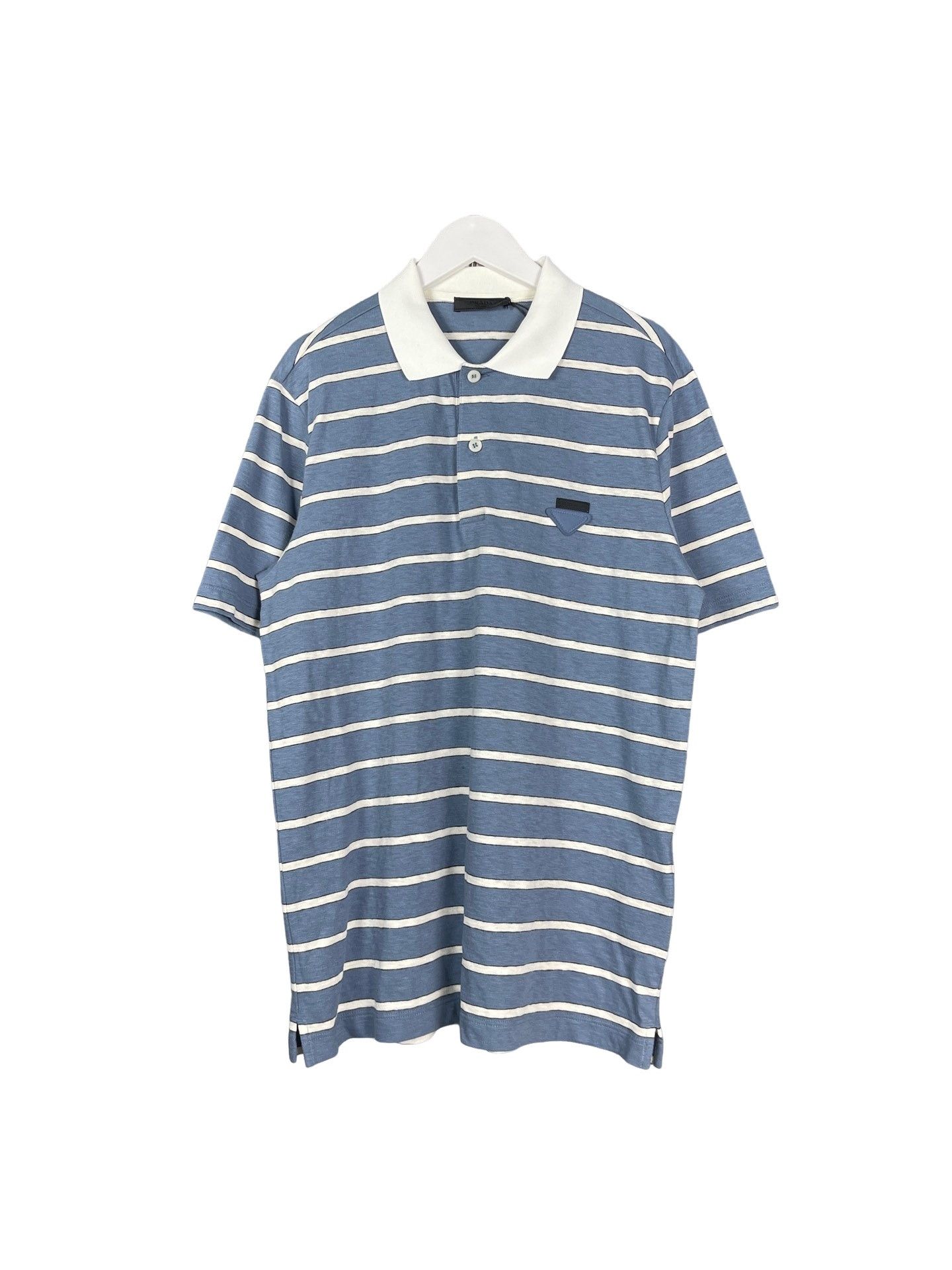 Prada Prada Striped Cotton Polo Shirt Size M Size US M / EU 48-50 / 2 - 1 Thumbnail