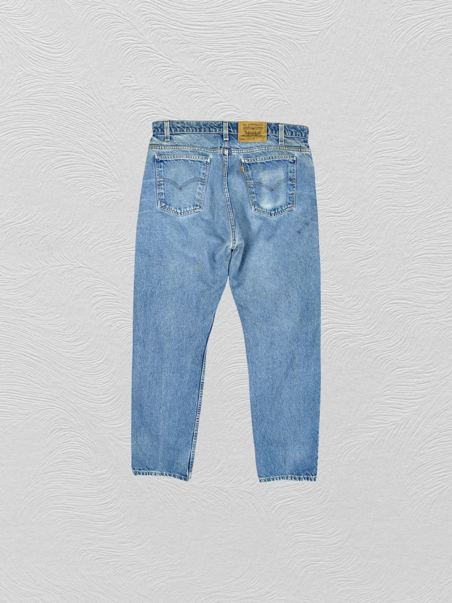 Levi's Blue Wash Vintage Levi's 505 Orange Tab Denim 35x30.5 JN433 Size US 35 - 2 Thumbnail