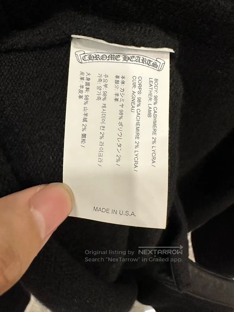Chrome Hearts CHROME HEARTS Size M Three-cross suede cashmere cardigan Size US M / EU 48-50 / 2 - 5 Thumbnail