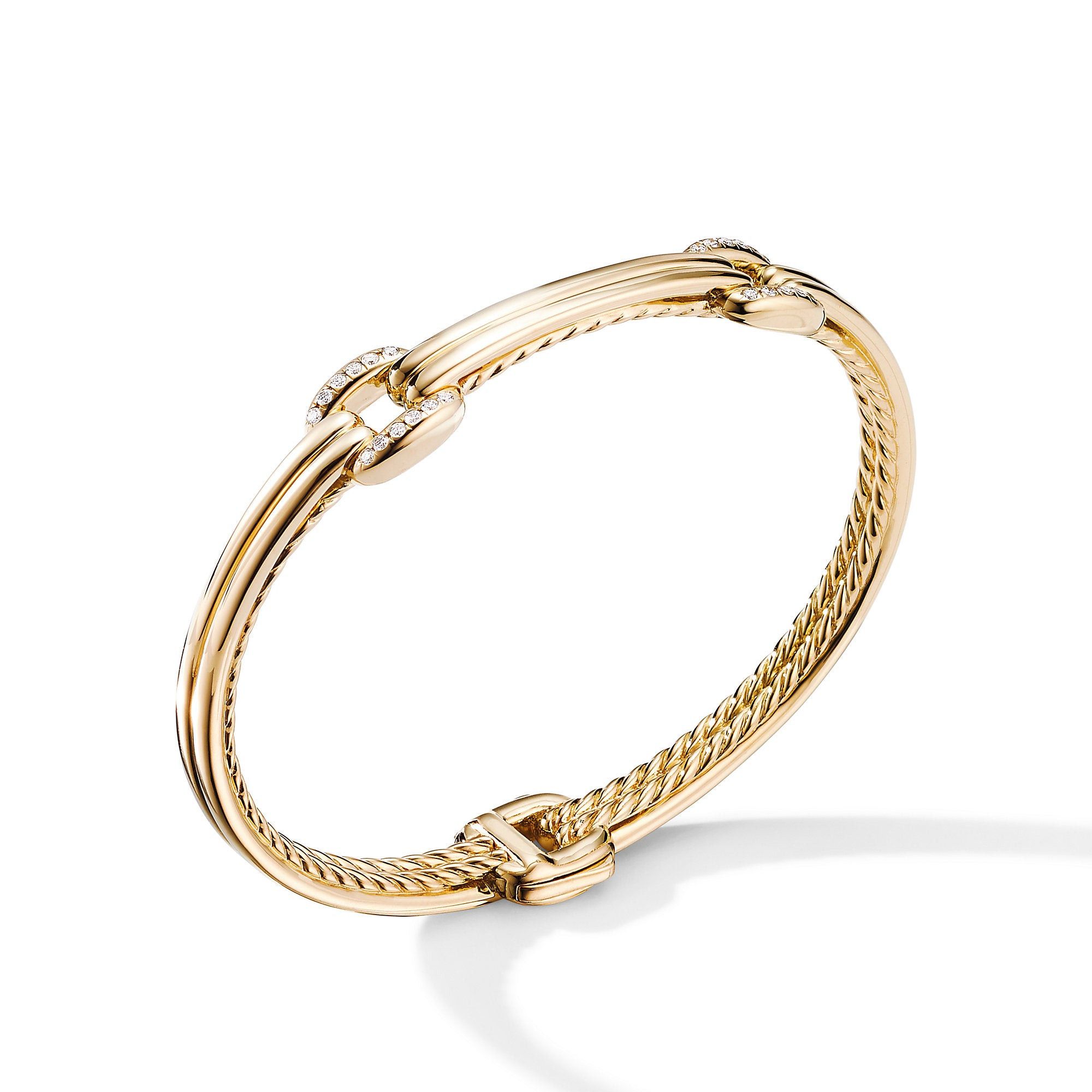 David Yurman o1w1db10325 Bracelet in 18K Yellow Gold with Pave Diamonds Size ONE SIZE - 1 Preview