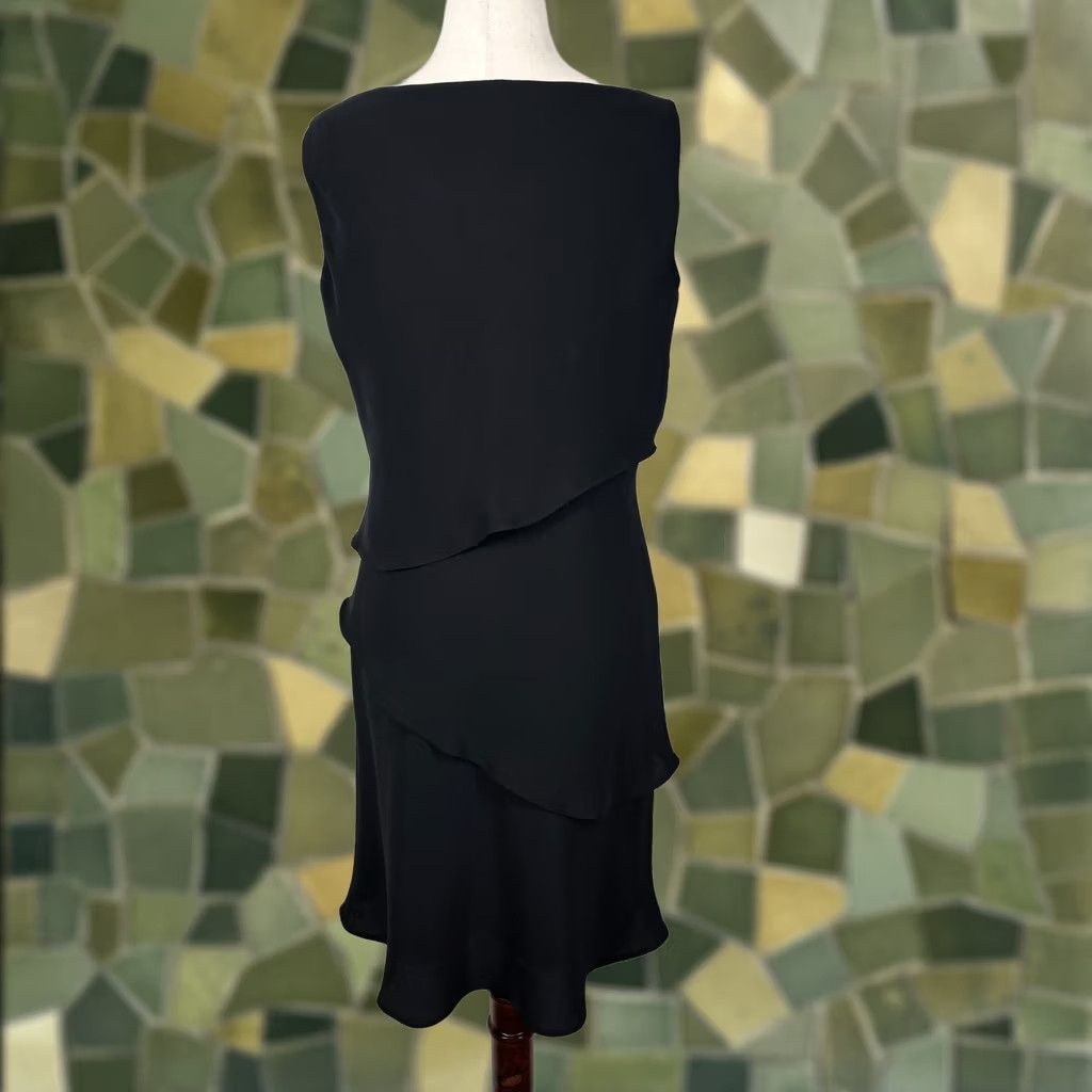 ladies long formal dresses A-Line Satin Black Prom Dress, Black Long Evening Dress – shopluu Size:2 - (US6-8) #BYMANYC Verite evening events