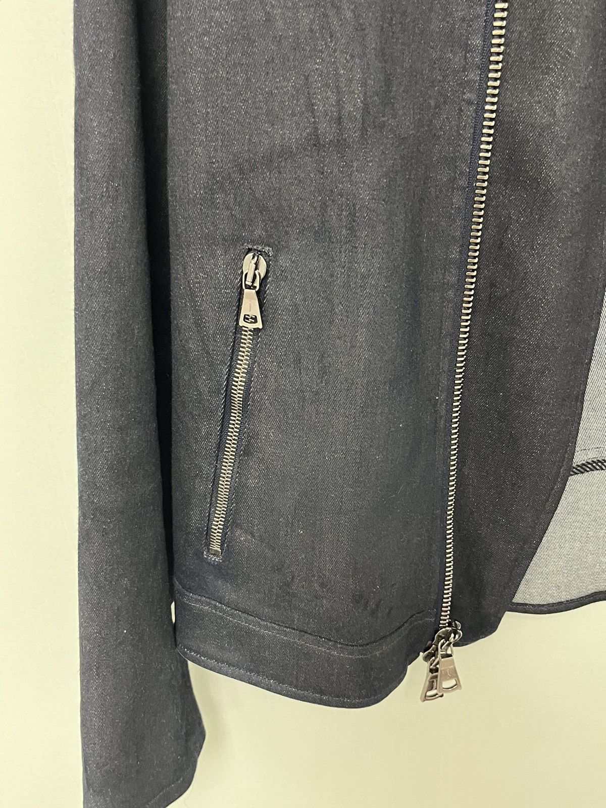 John Varvatos Denim Biker Jacket. 48 Size US M / EU 48-50 / 2 - 4 Thumbnail