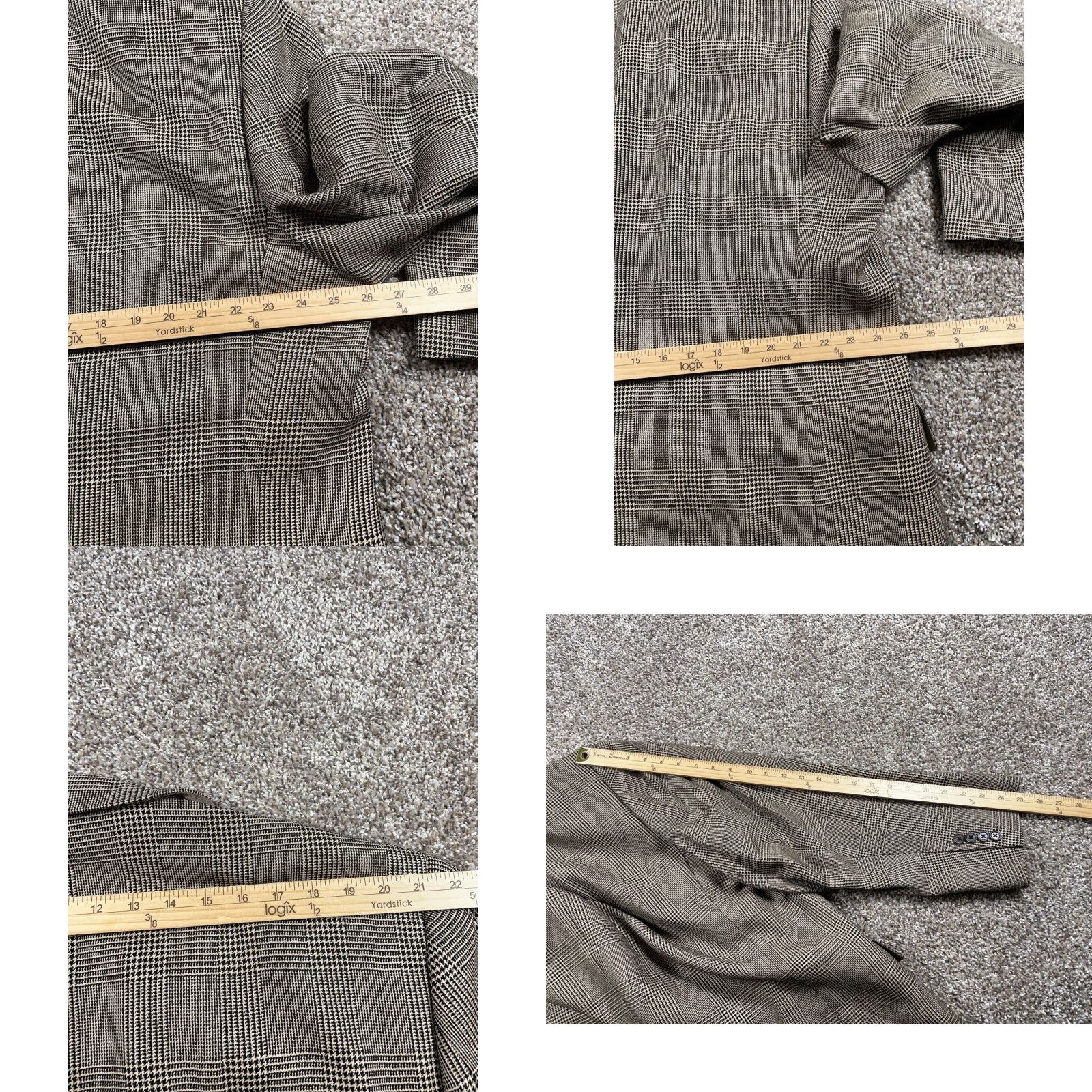 Jos. A. Bank Jos. A. Bank Wool Camel Hair Blazer Men's 50 Brown Glen Check 2-Button Jacket Size 50R - 8 Thumbnail