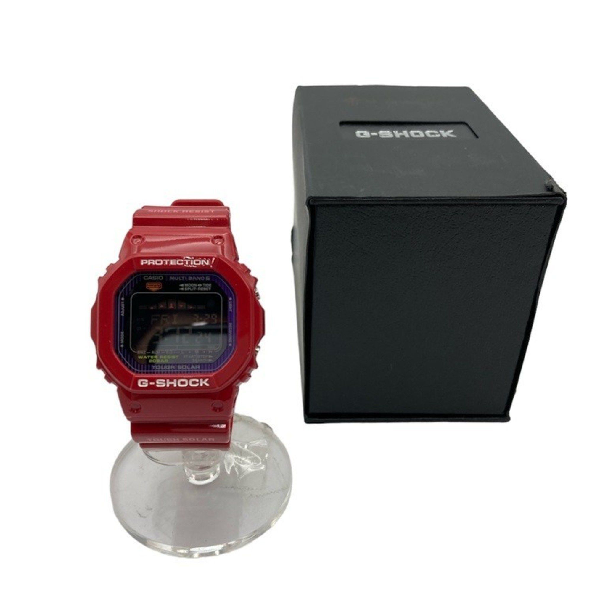 image of Casio G-Shock G-Lide Radio Solar Watch Gwx-5600C-4Jf in Red Color, Women's
