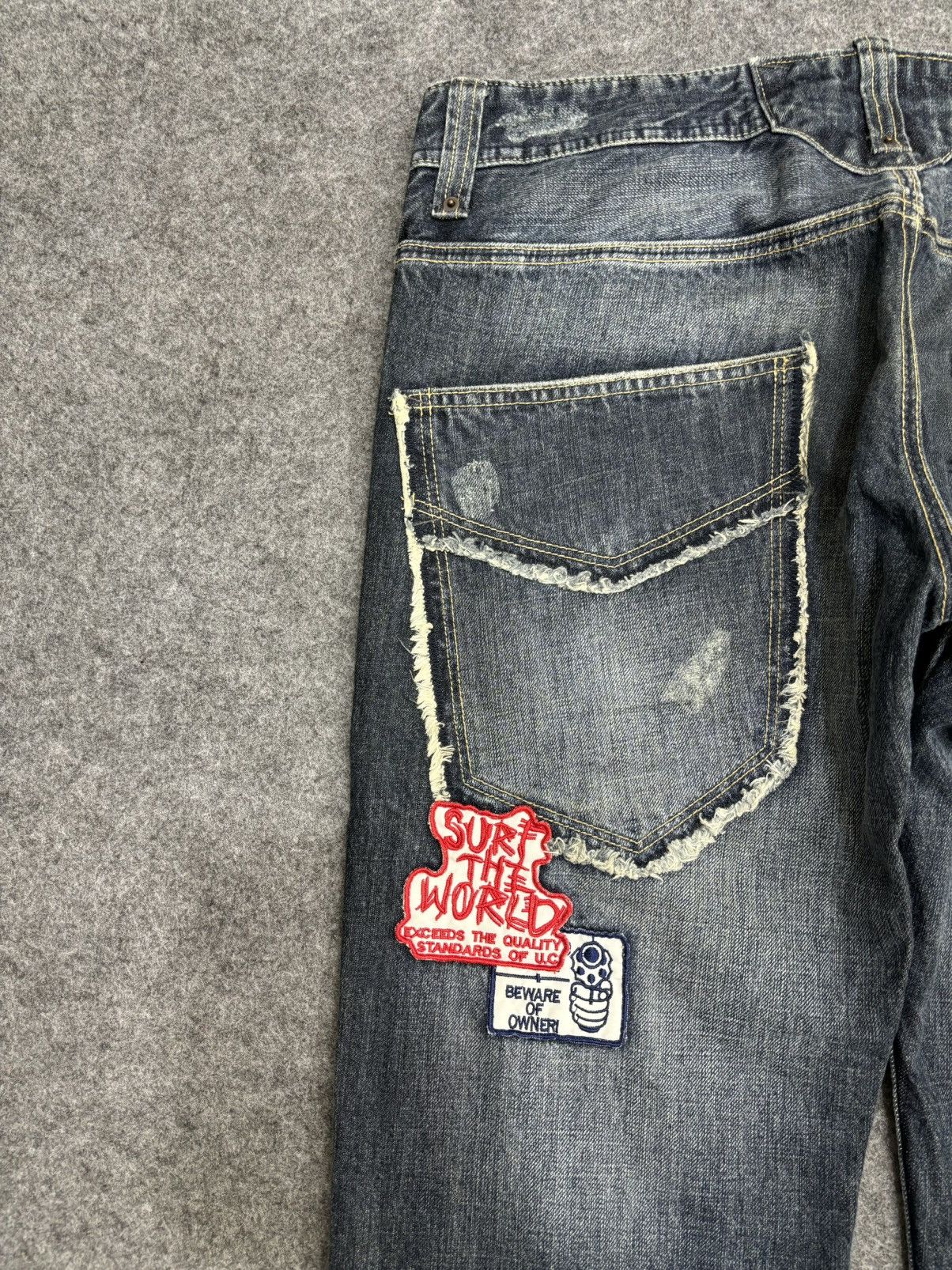Japanese Brand × Seditionaries 💥Flare💥Insane Urban Craft Unfinishd Edge Distrssd Denim F475 Size US 34 / EU 50 - 17 Thumbnail