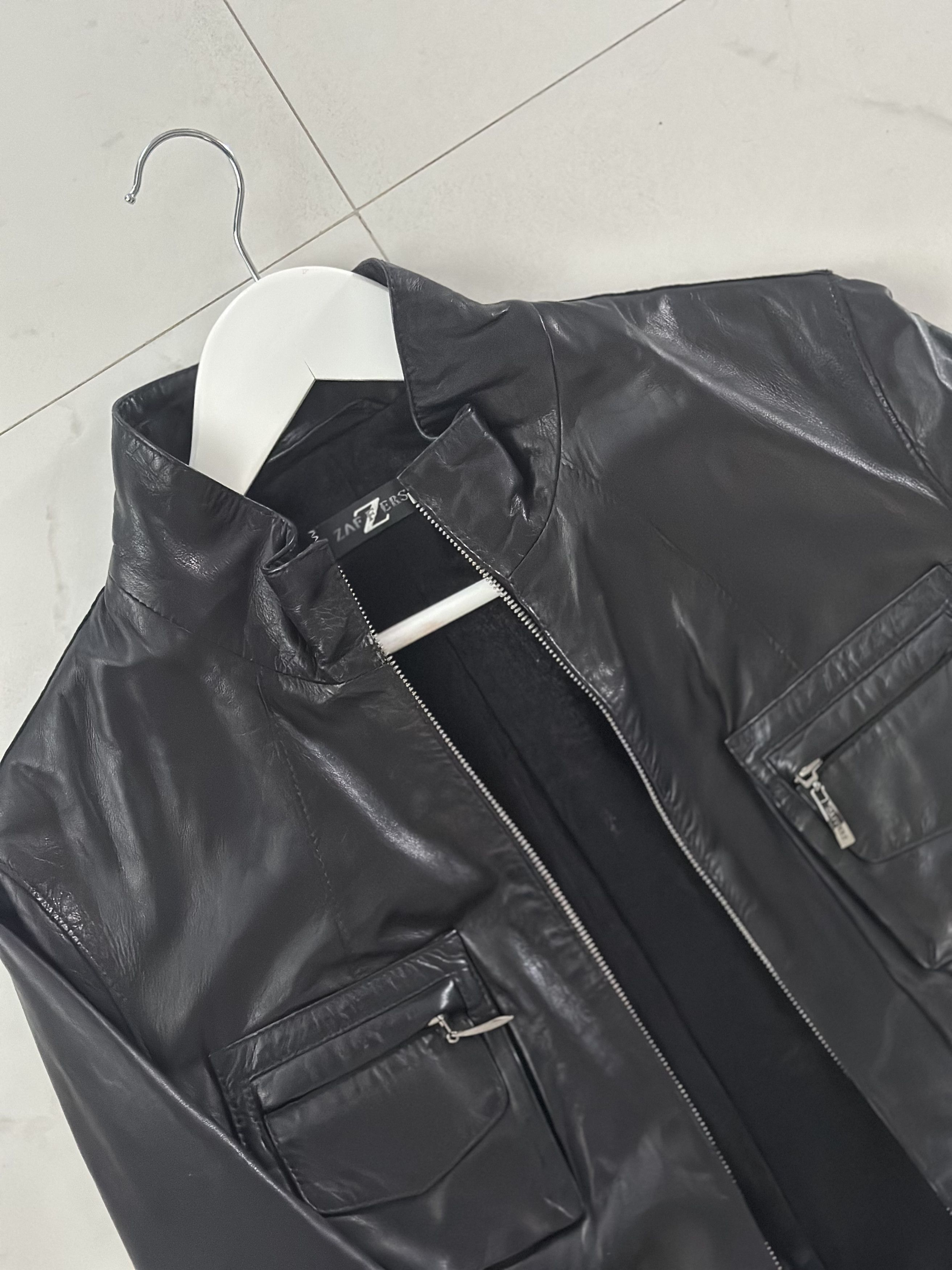Other Women’s Leather Black Jacket ZAFFERS Size S / US 4 / IT 40 - 4 Thumbnail