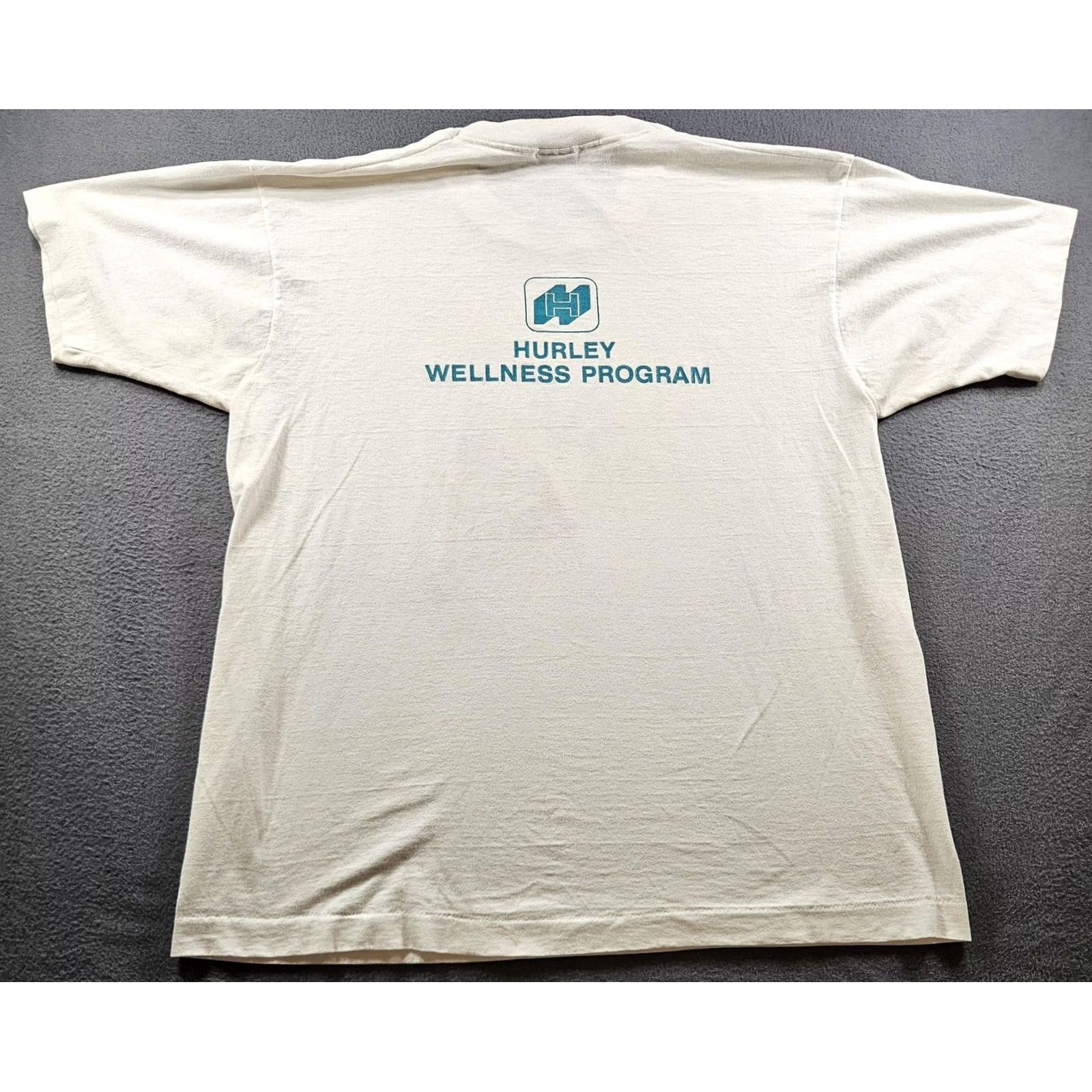 Vintage VINTAGE Hurley Wellness Program Shirt Mens XL White Do Your Bit Get Fit 90s USA Size US XL / EU 56 / 4 - 7 Thumbnail